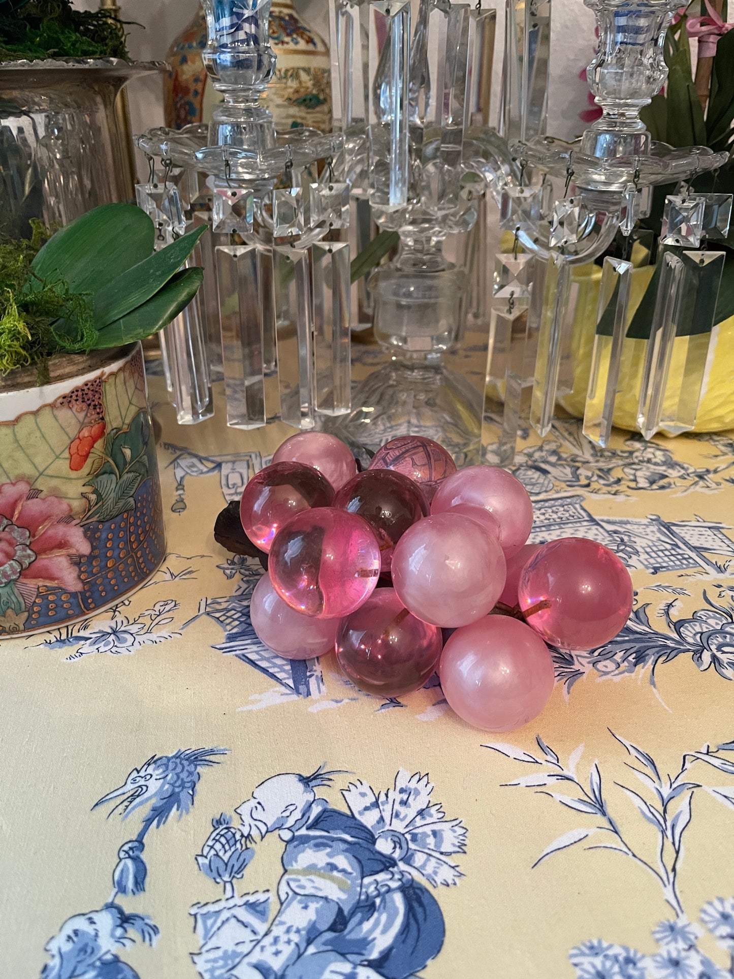 Vintage Pink Lucite Grapes