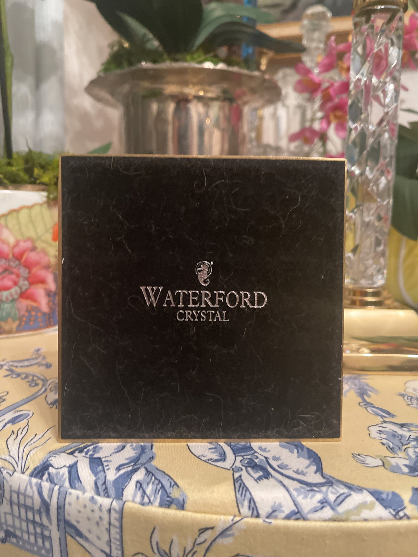 Waterford Candlesticks Vintage Waterford Crystal & Brass "Cambridge" Pattern 11" Candlestick -