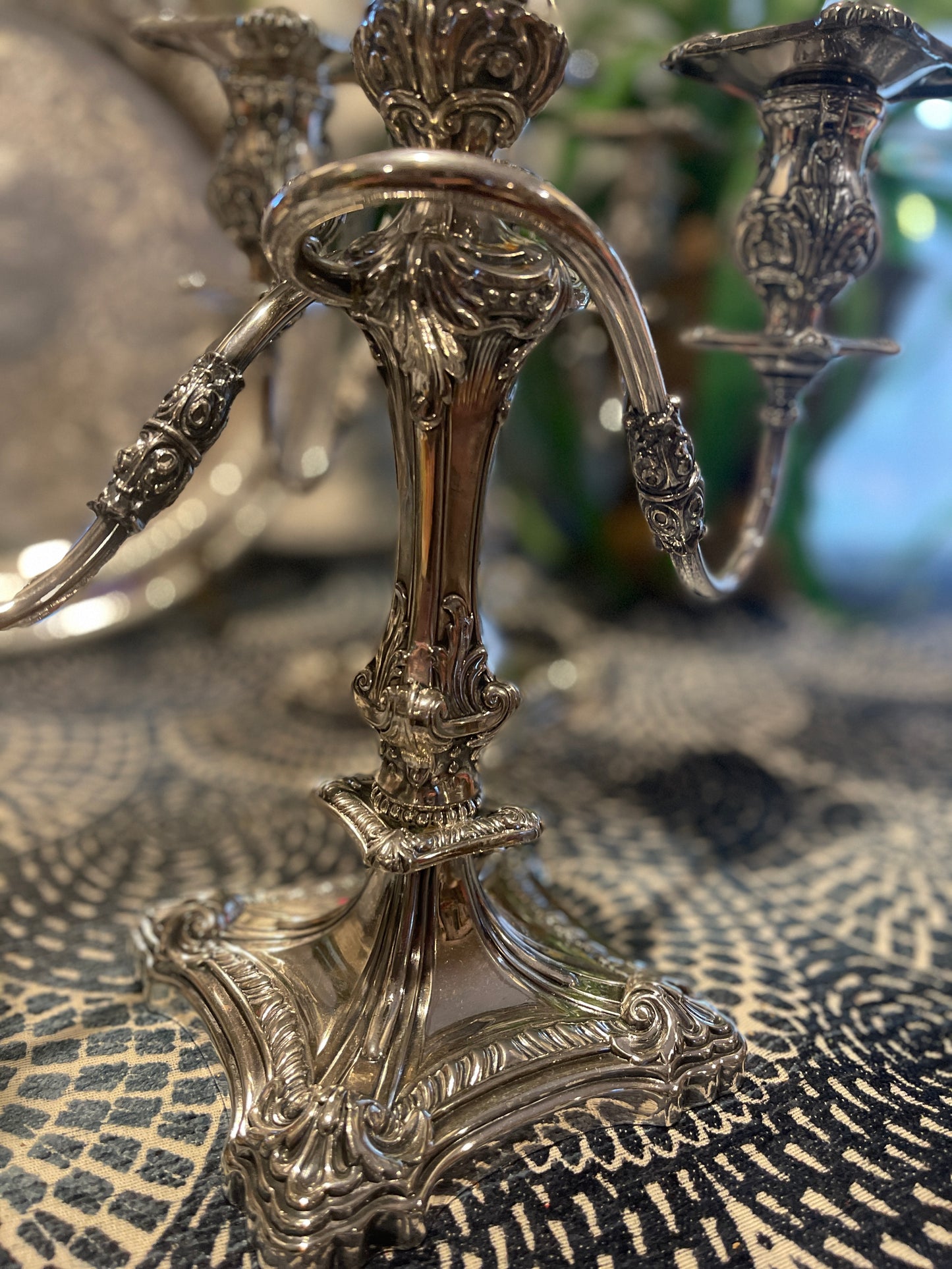 Pair of Vintage Friedman Silver Co Candelabras, Silver plate
