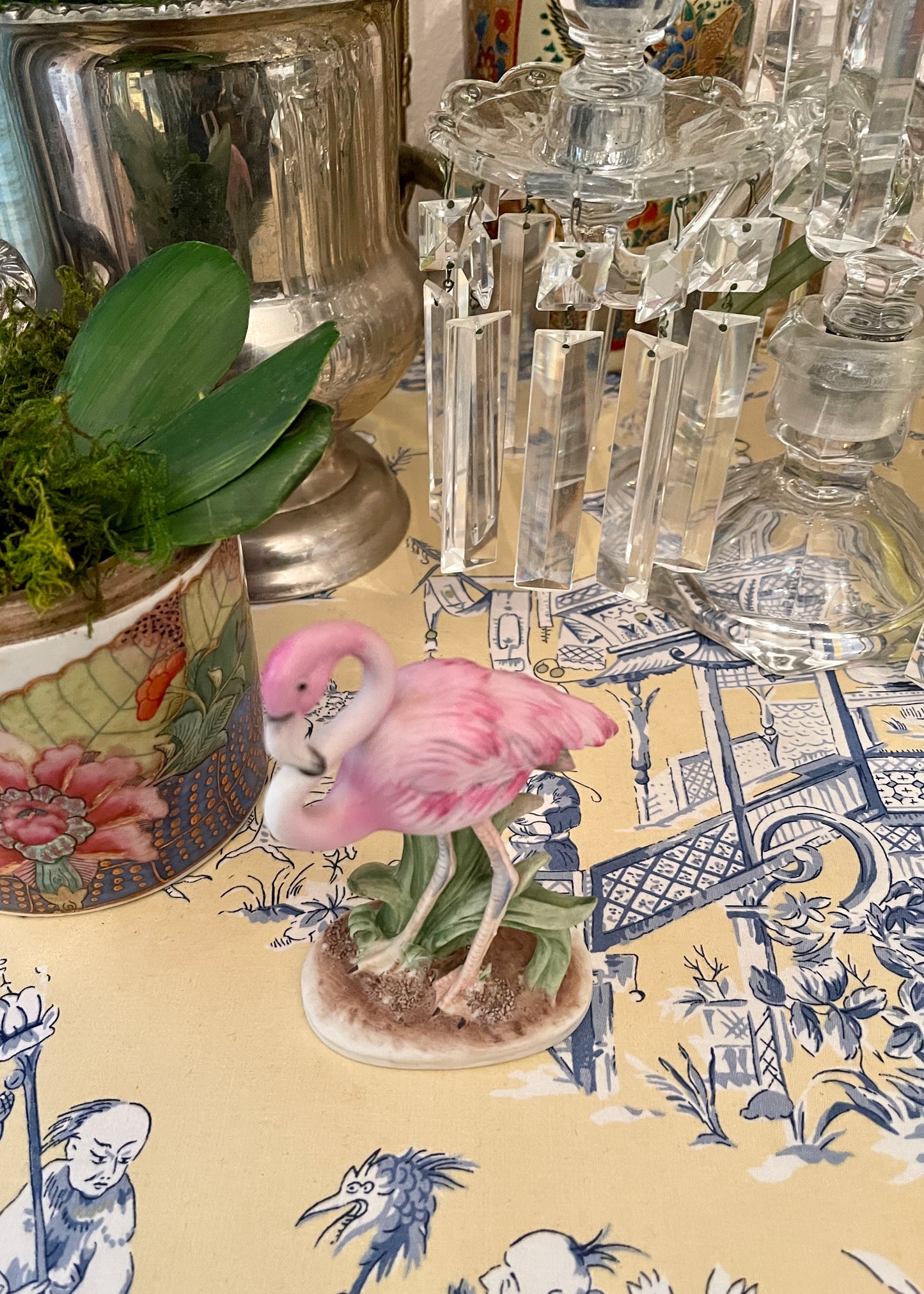 Vintage 1950s Lefton China Flamingo