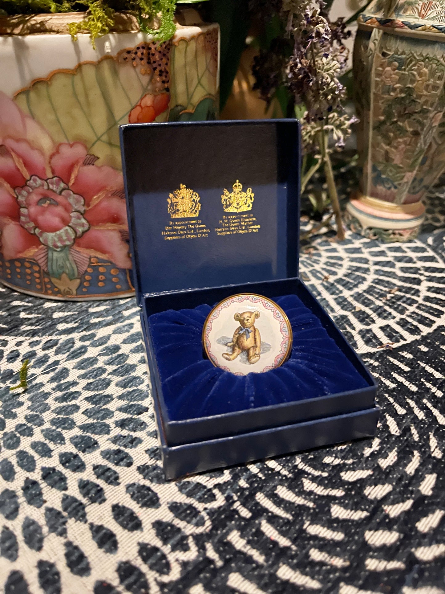 Halcyon Days ‘Original Teddy Bear 1903’ Enamel Box, Smithsonian, Made in England