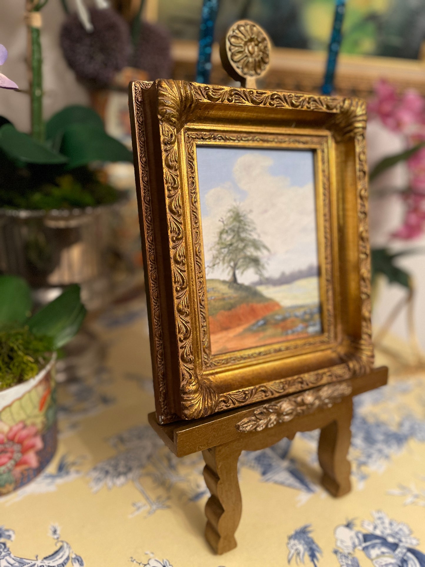 Vintage Texas Bluebonnet Painting
