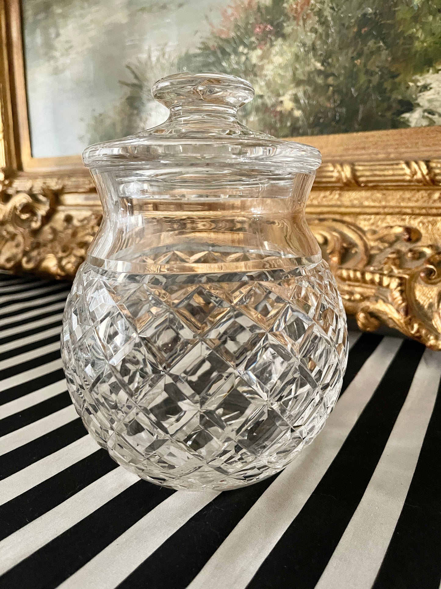 Vintage Waterford Crystal Comeragh Biscuit Barrel