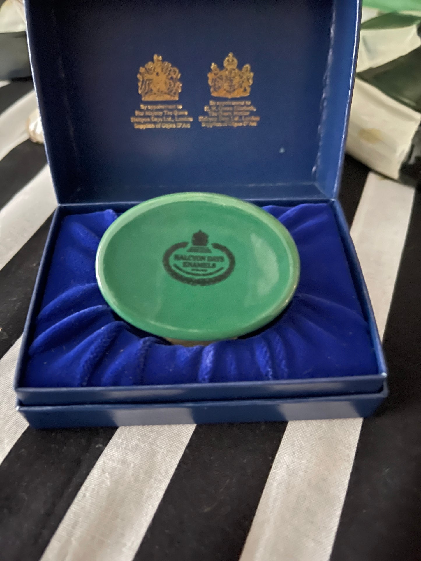 Halcyon Days 'Don't be sorry Roses have thorns...' Enameled Box, Made in England, Original Box