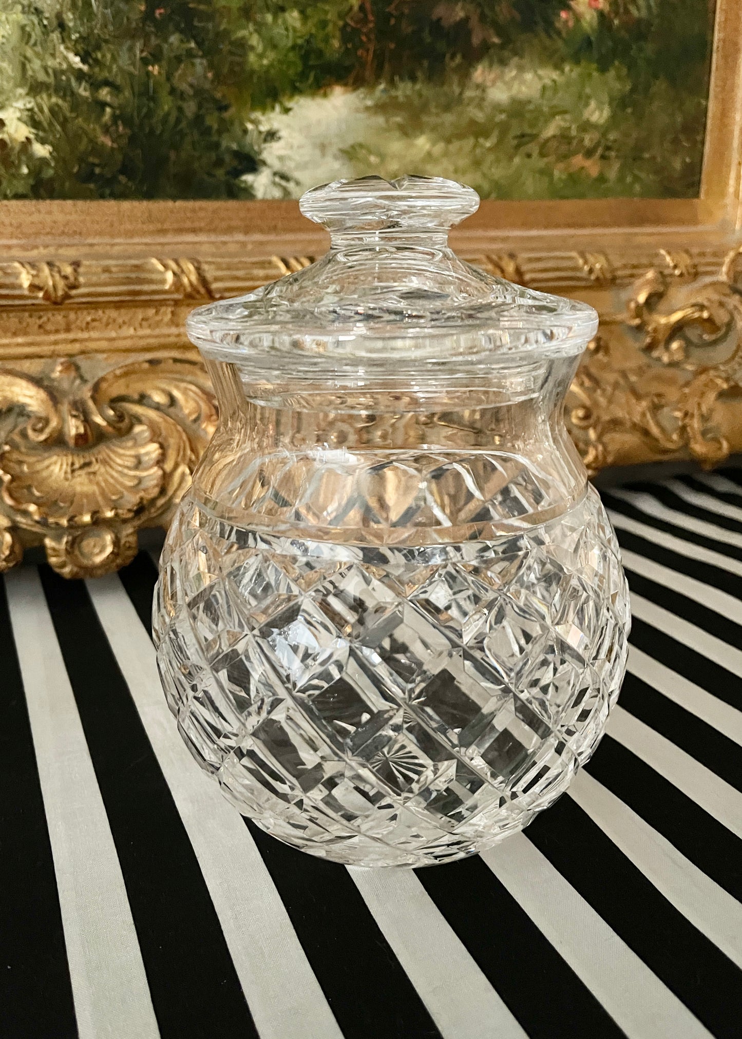 Vintage Waterford Crystal Comeragh Biscuit Barrel