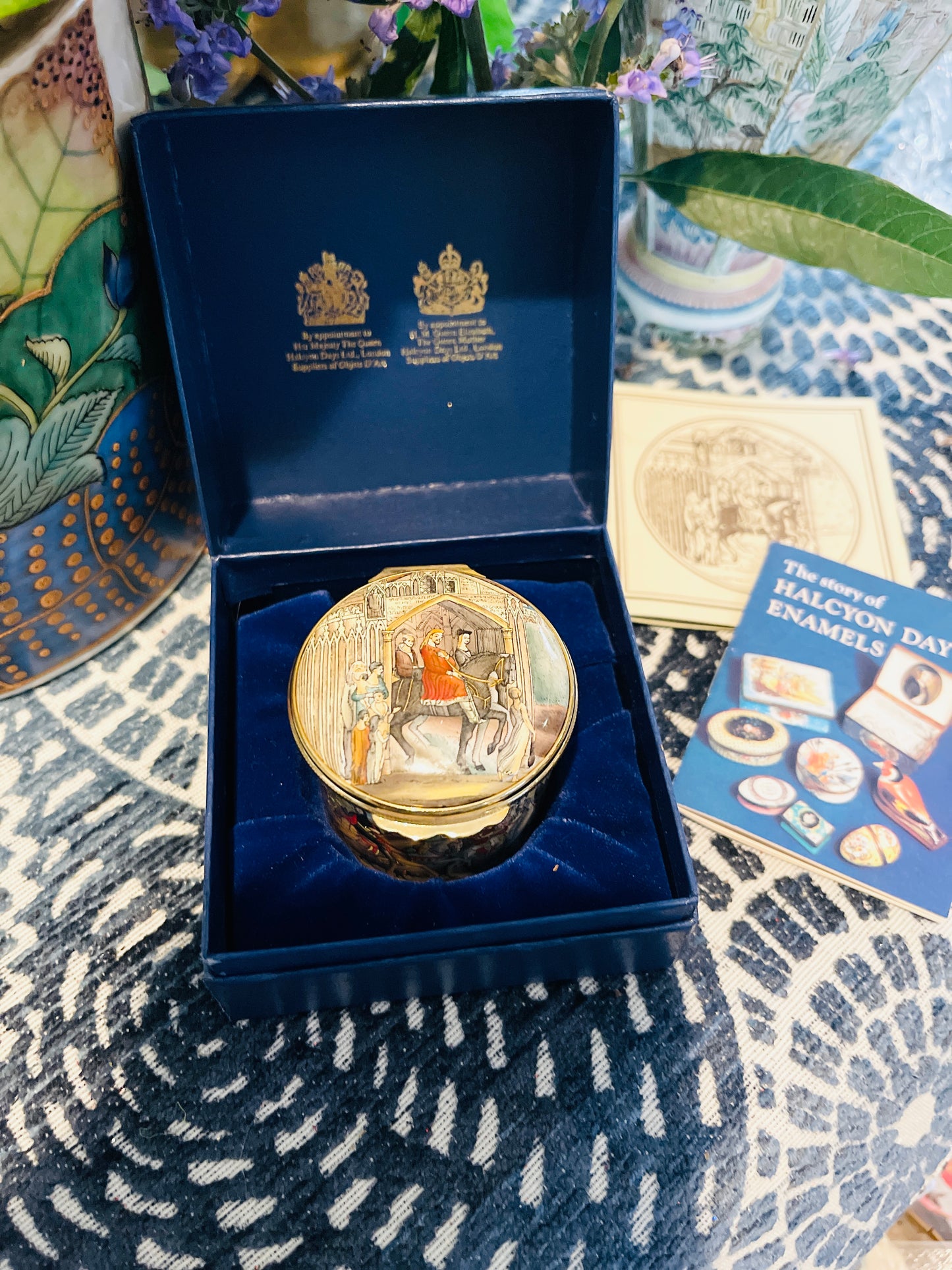 Halcyon Days Enamel ‘The Canterbury Tales’ Box, Made in England, "Halcyon Days Enamels - England - Bilston & Battersea Enamels Revival"
