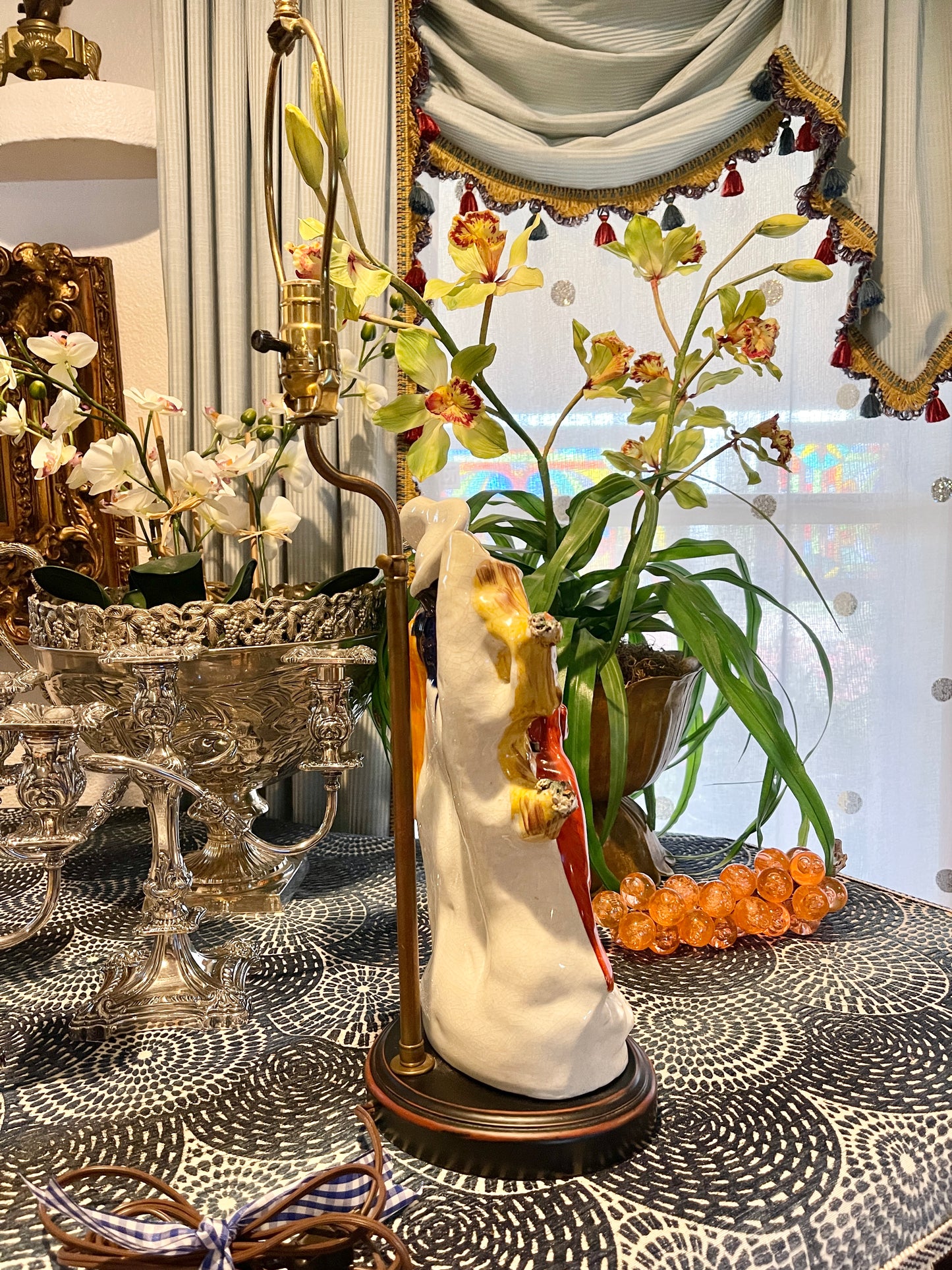 LARGE Staffordshire Spill Vase Lamp