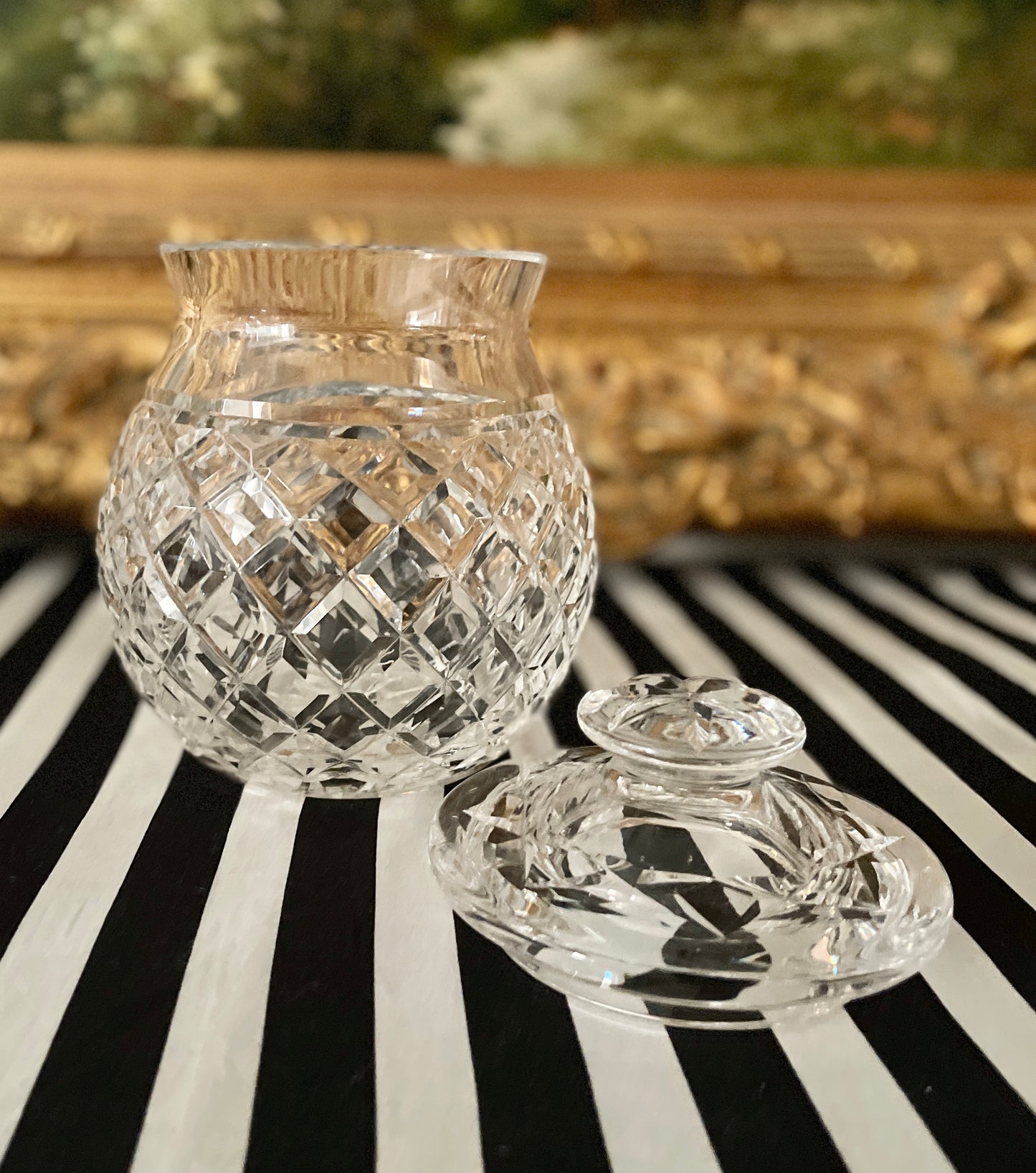 Vintage Waterford Crystal Comeragh Biscuit Barrel