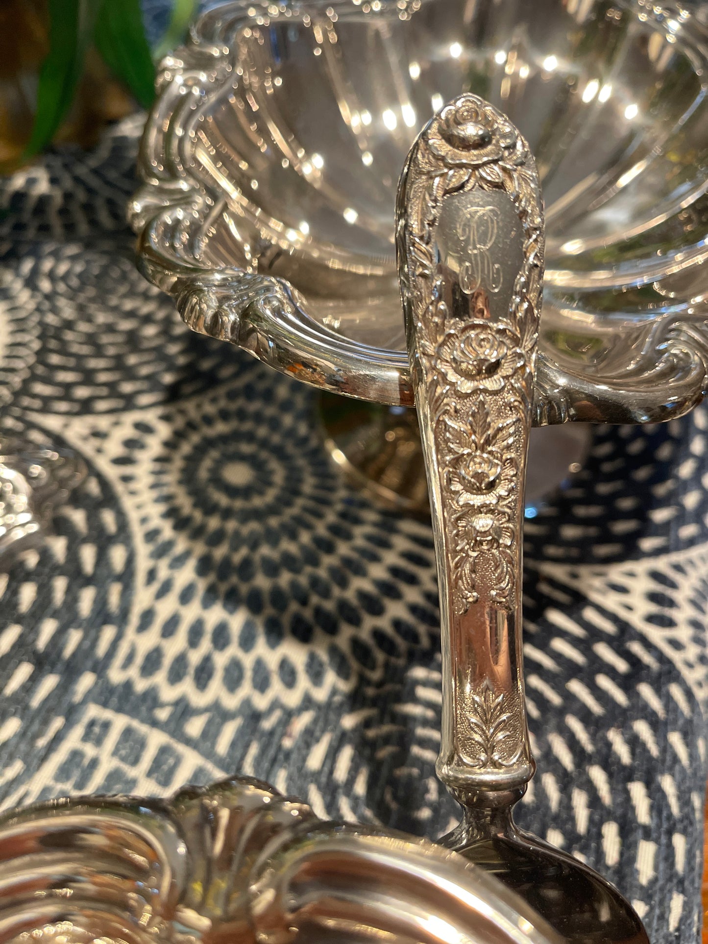 S Kirk and Son Sterling Server with ‘R’ Monogram, Vintage