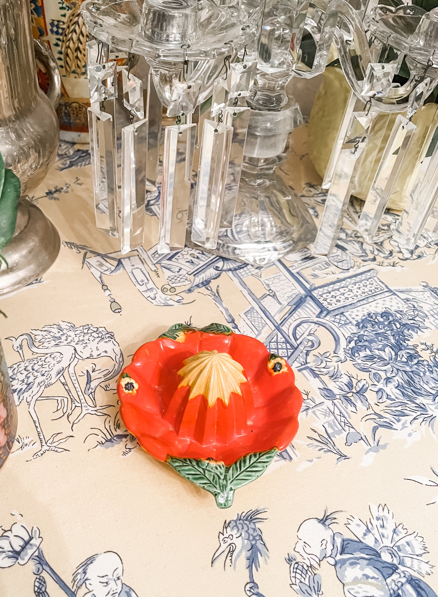 Vintage Majolica Juicer, Made in Japan, Vintage Majolica, Cottage Style