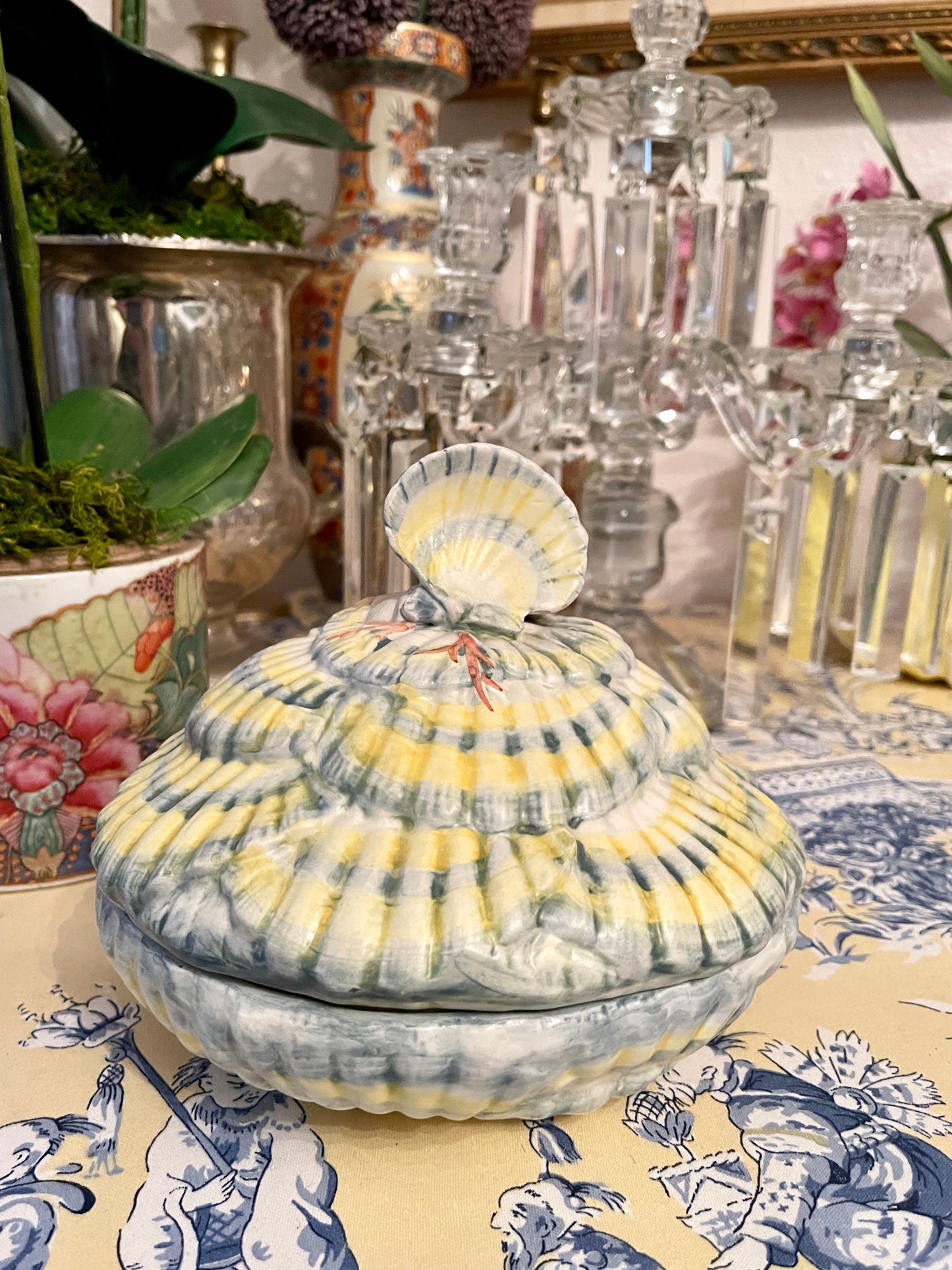 Vintage Mieselman Shell Tureen, Made in Italy