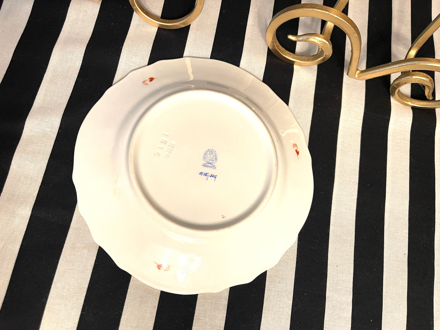 Herend Chinese Bouquet Bread and Butter Plates, Sold in Pairs