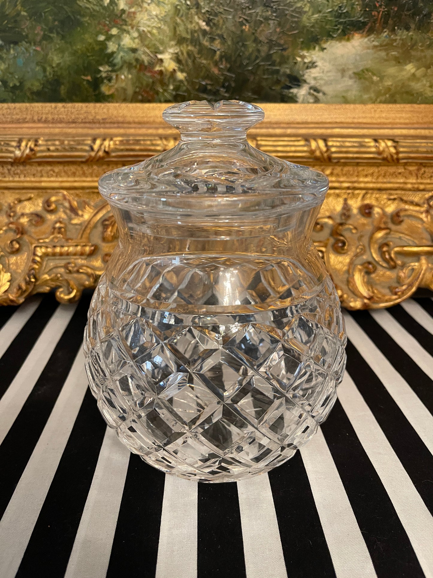 Vintage Waterford Crystal Comeragh Biscuit Barrel