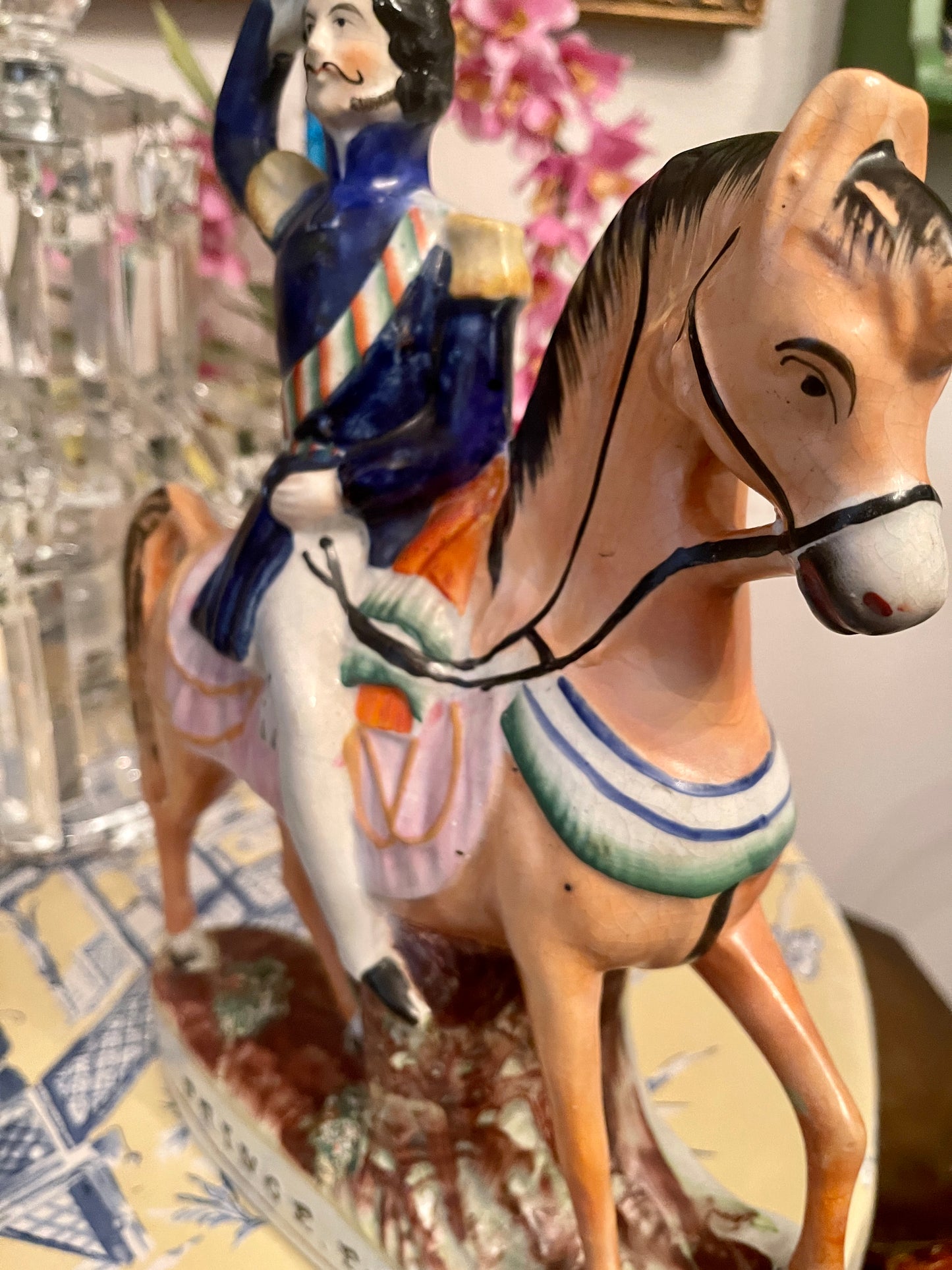 Prince Friedrich William on Horseback, Staffordshire Mantle Statuette, King of Prussia, Relation of Queen Victoria and Prince Albert