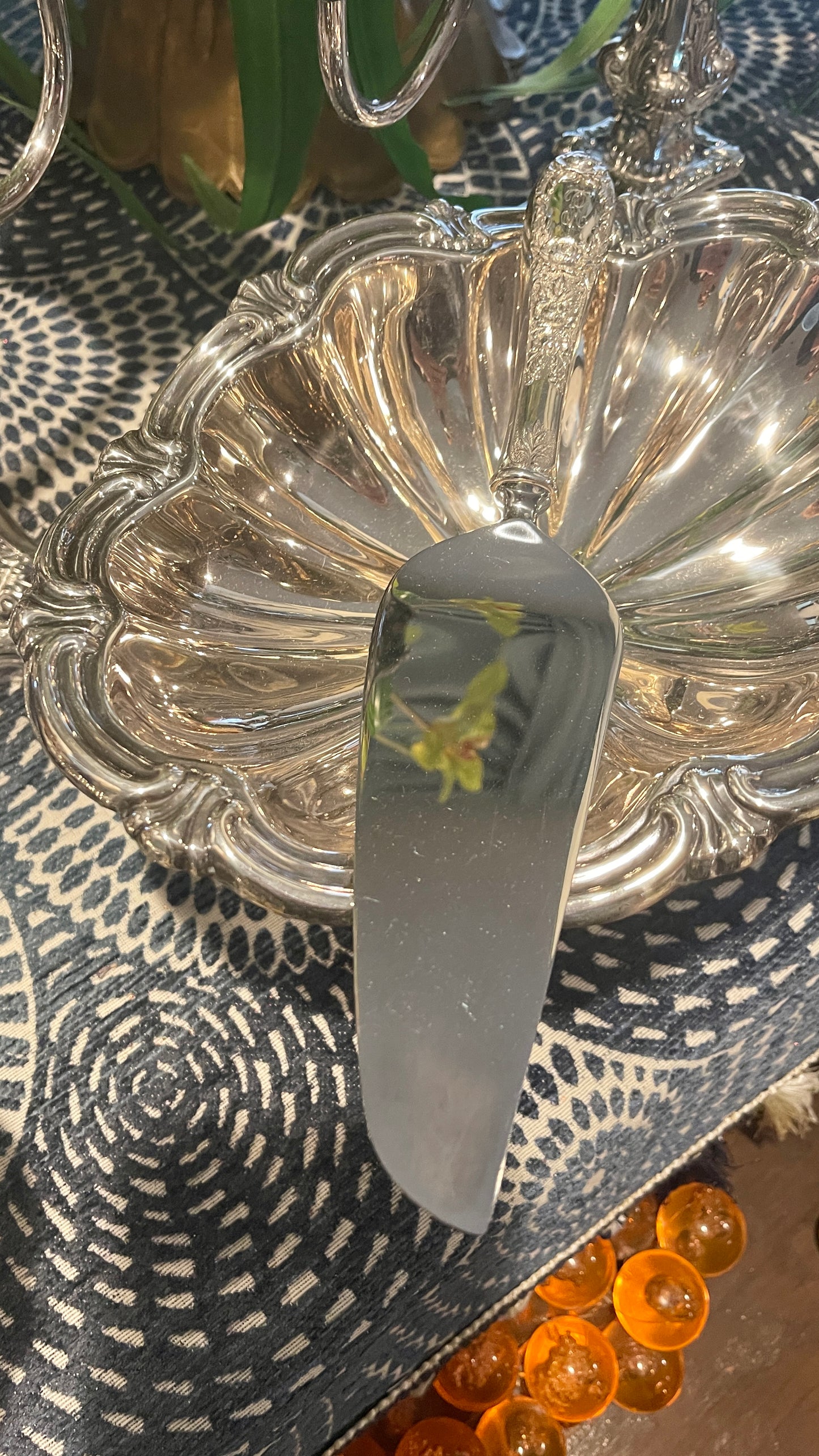 S Kirk and Son Sterling Server with ‘R’ Monogram, Vintage