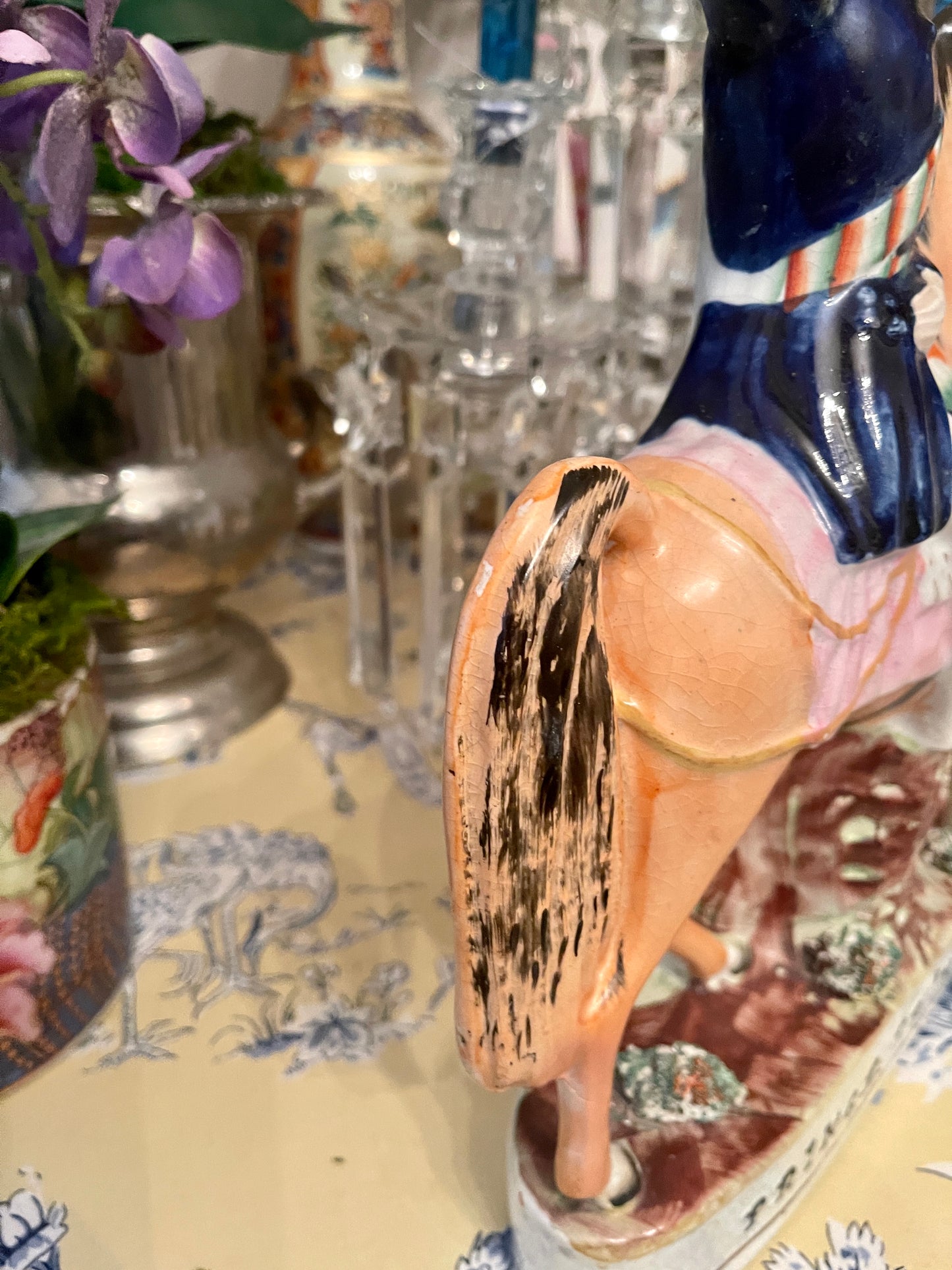 Prince Friedrich William on Horseback, Staffordshire Mantle Statuette, King of Prussia, Relation of Queen Victoria and Prince Albert