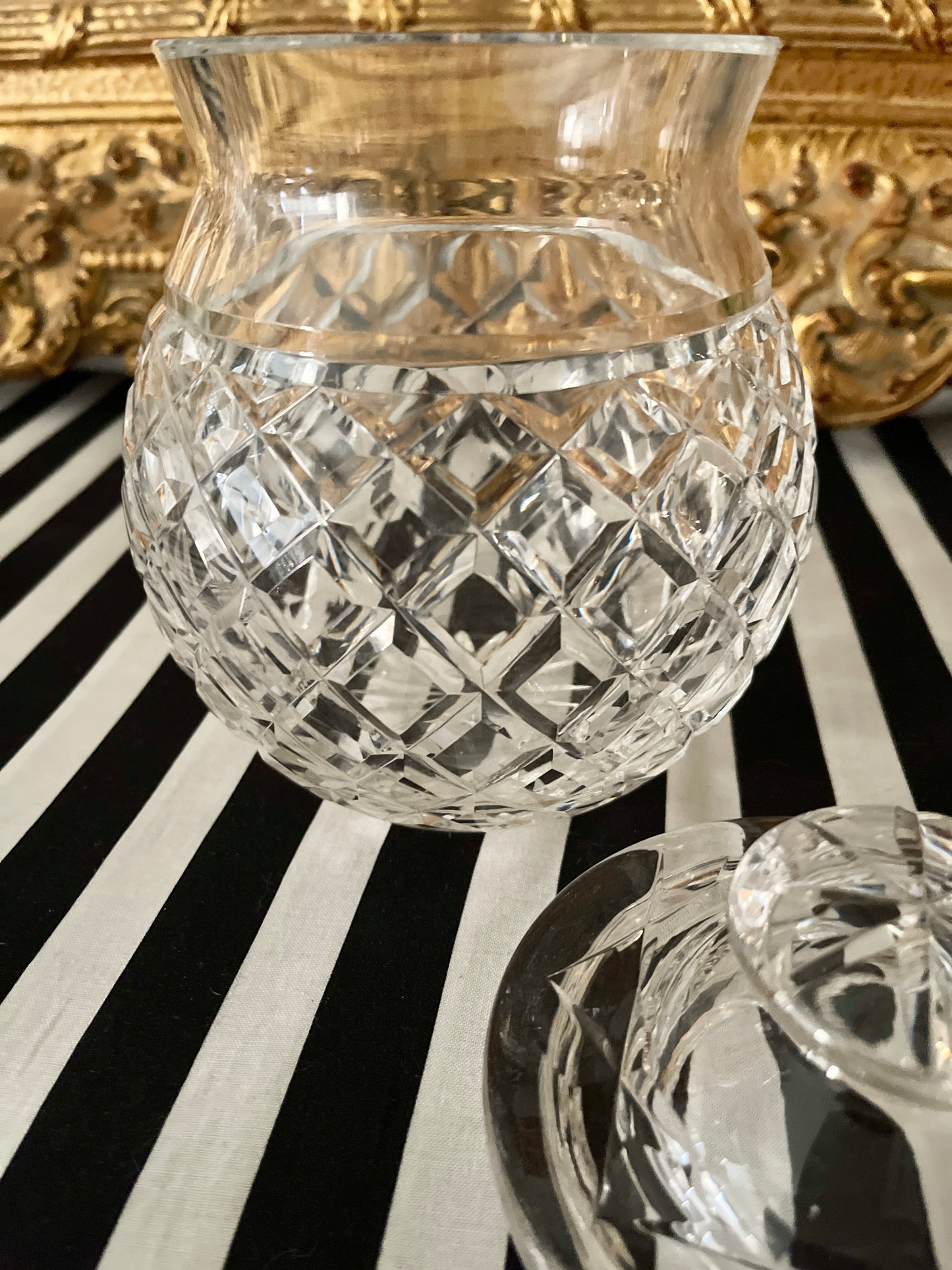 Vintage Waterford Crystal Comeragh Biscuit Barrel