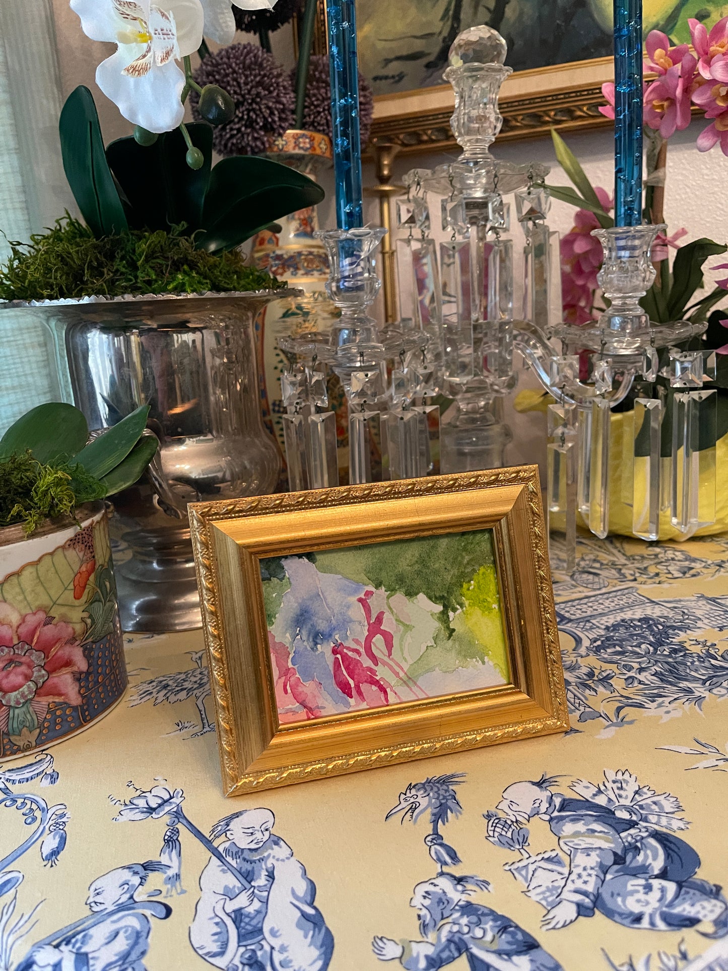 Original Floral Abstract Watercolor