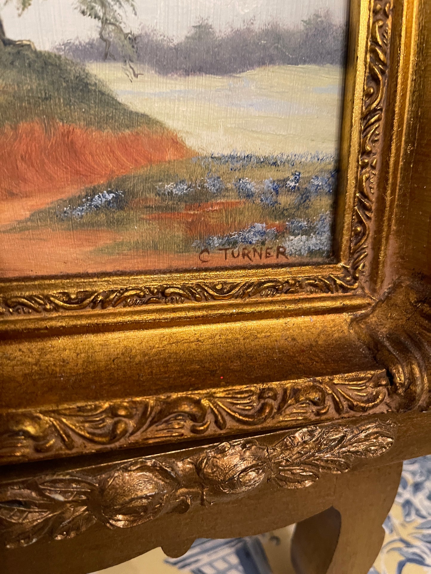 Vintage Texas Bluebonnet Painting