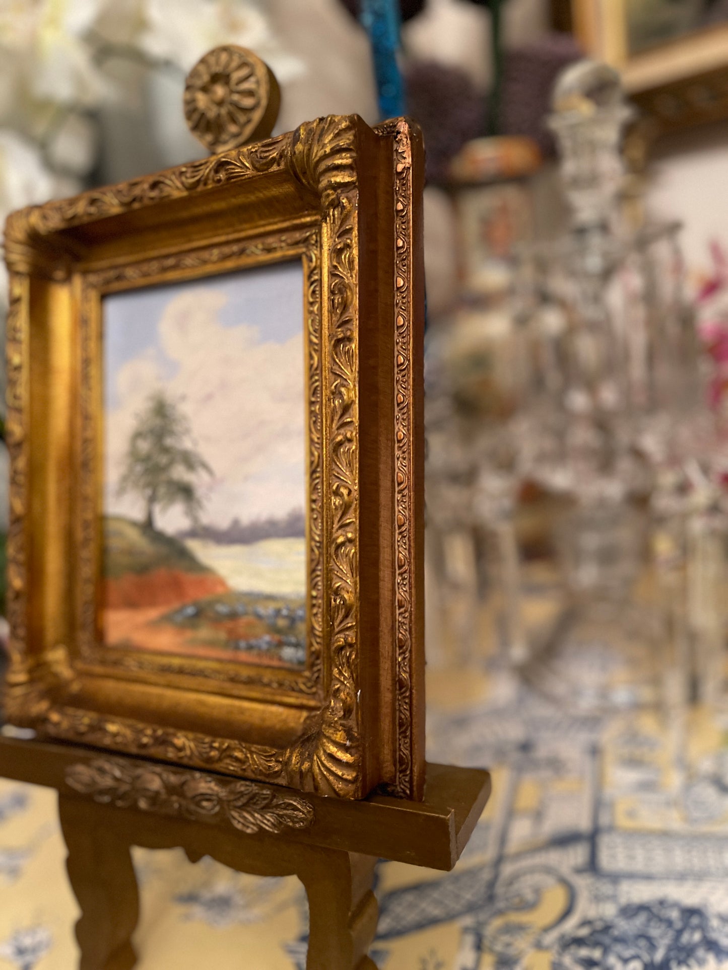 Vintage Texas Bluebonnet Painting