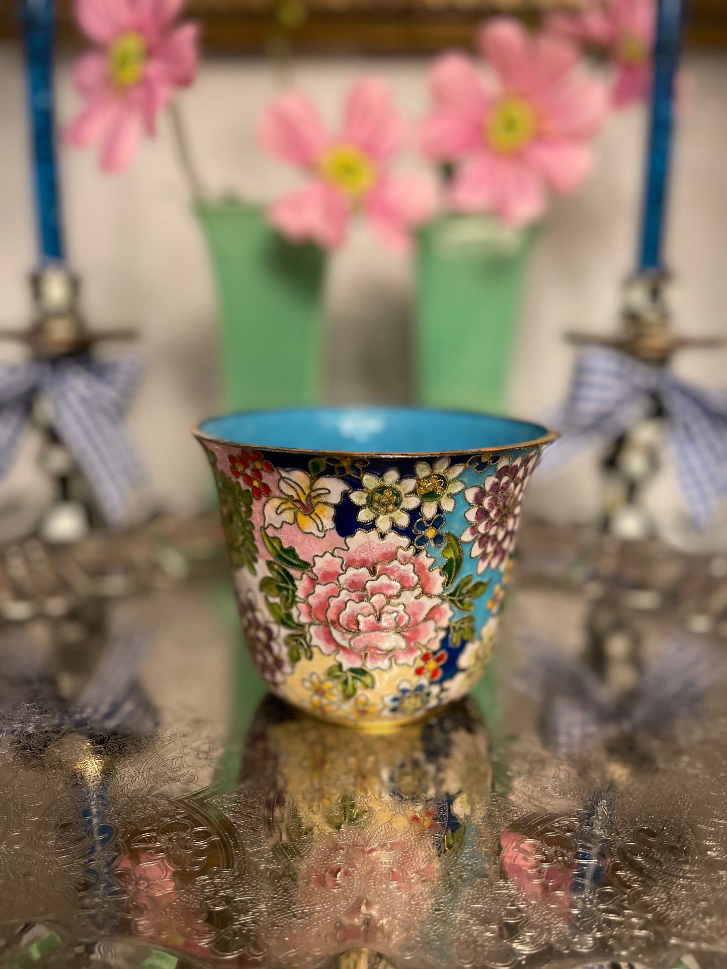 Vintage Cloisonné Cachepot