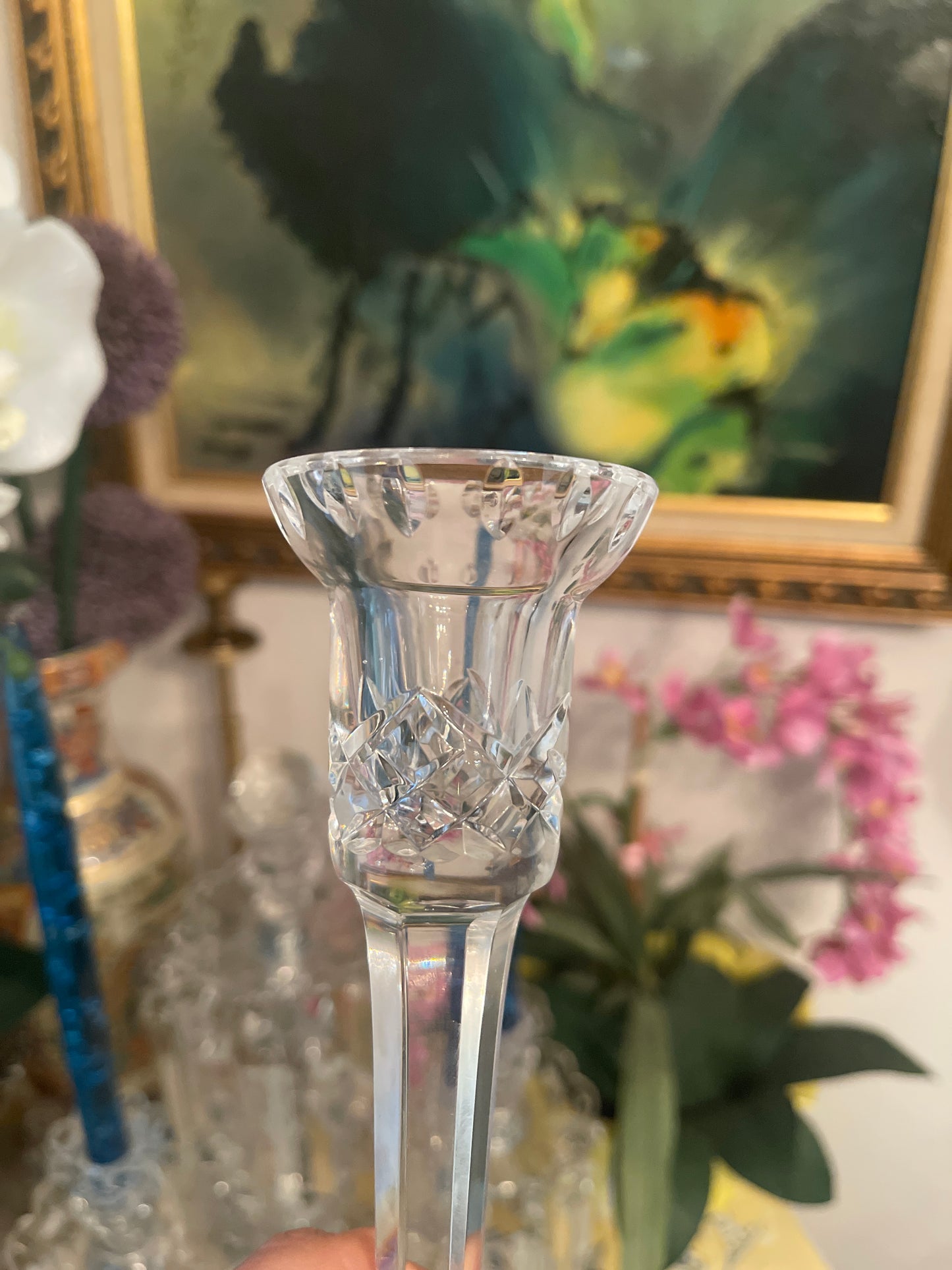 Pair of Waterford Crystal Candlesticks with Original Box