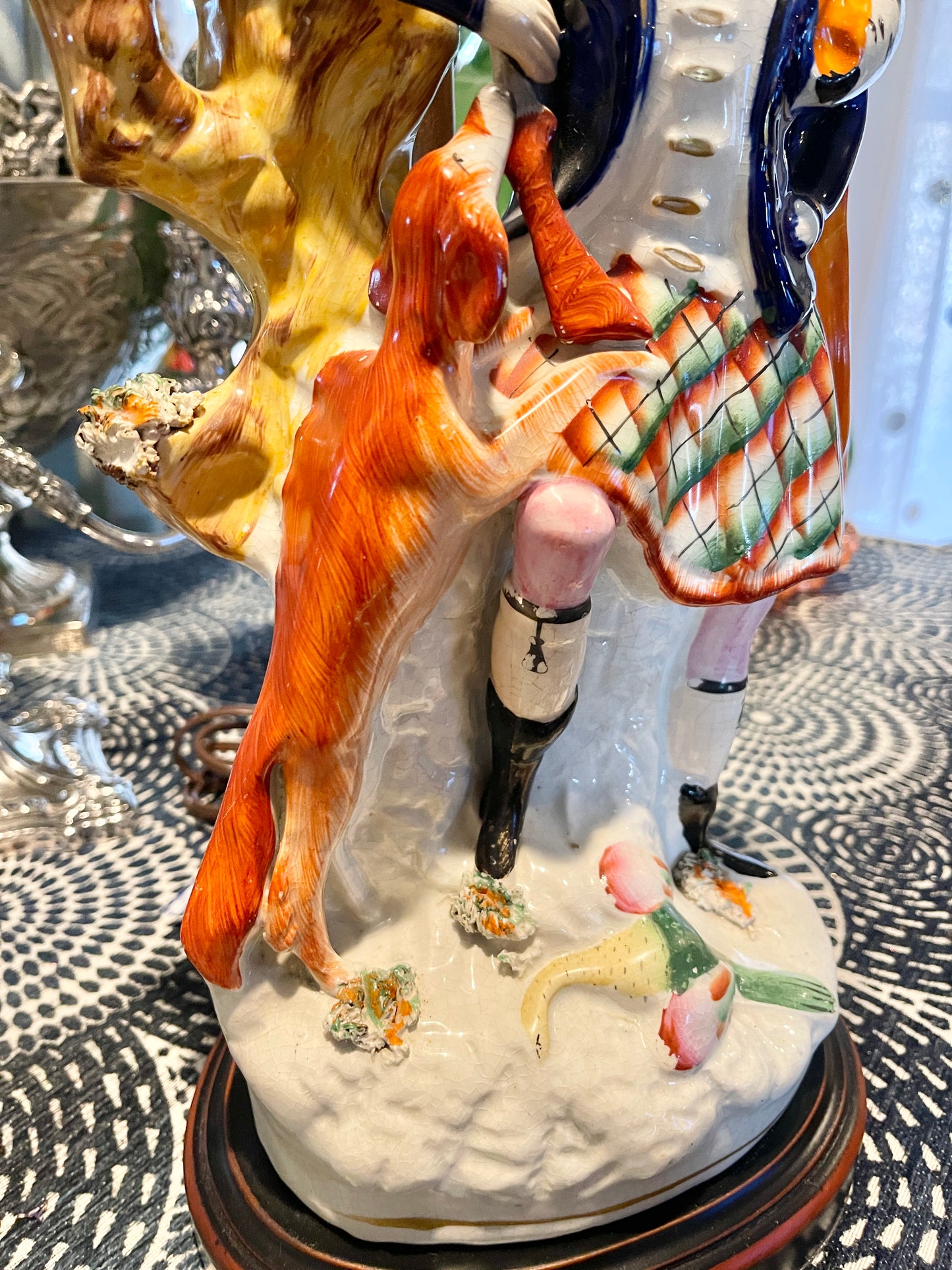 LARGE Staffordshire Spill Vase Lamp