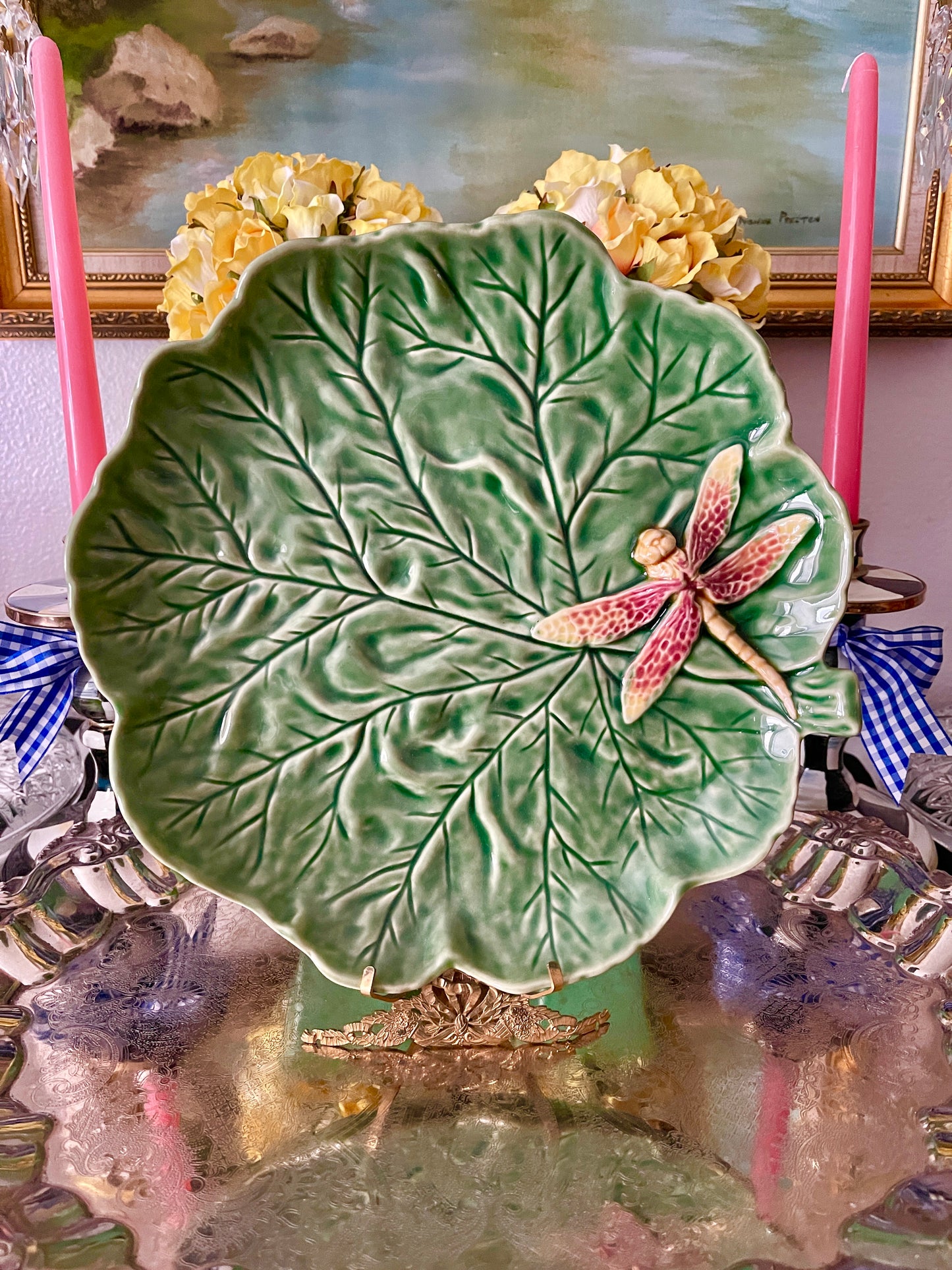 Bordallo Pinheiro Dragonfly Platter