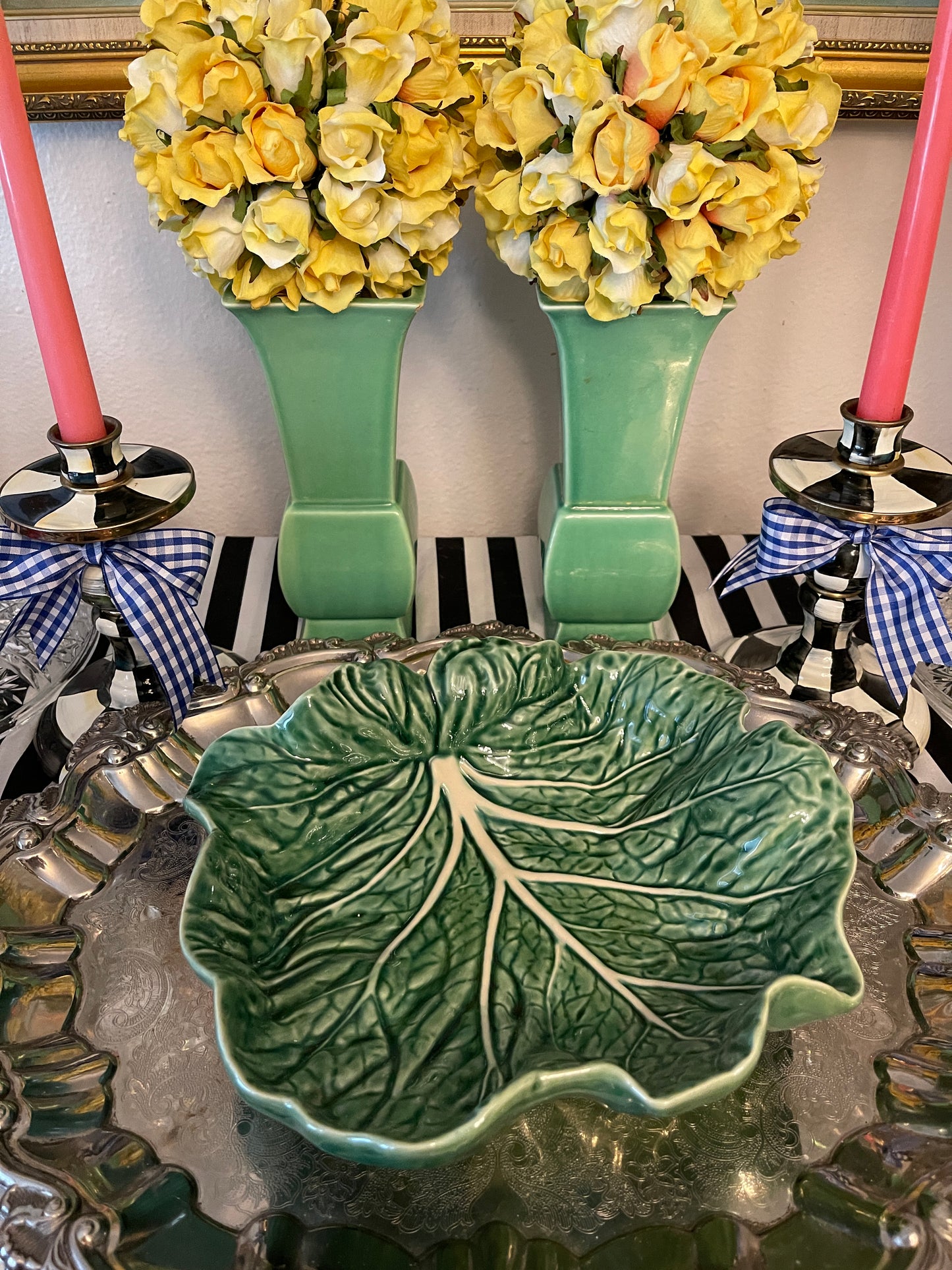 Bordallo Pinheiro Cabbage Leaf Serving Bowl