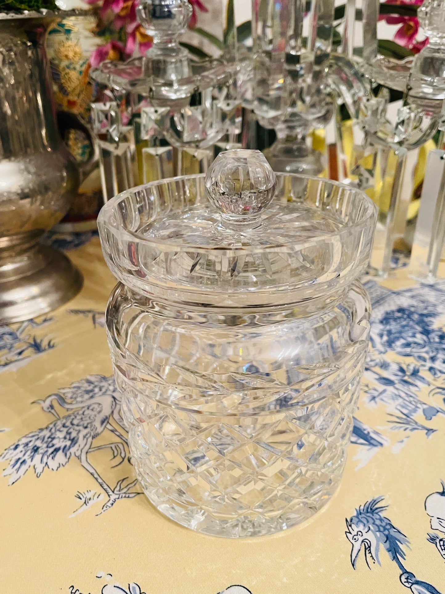 Glandore Lidded Biscuit Barrel by Waterford Crystal Glandore Biscuit Jar