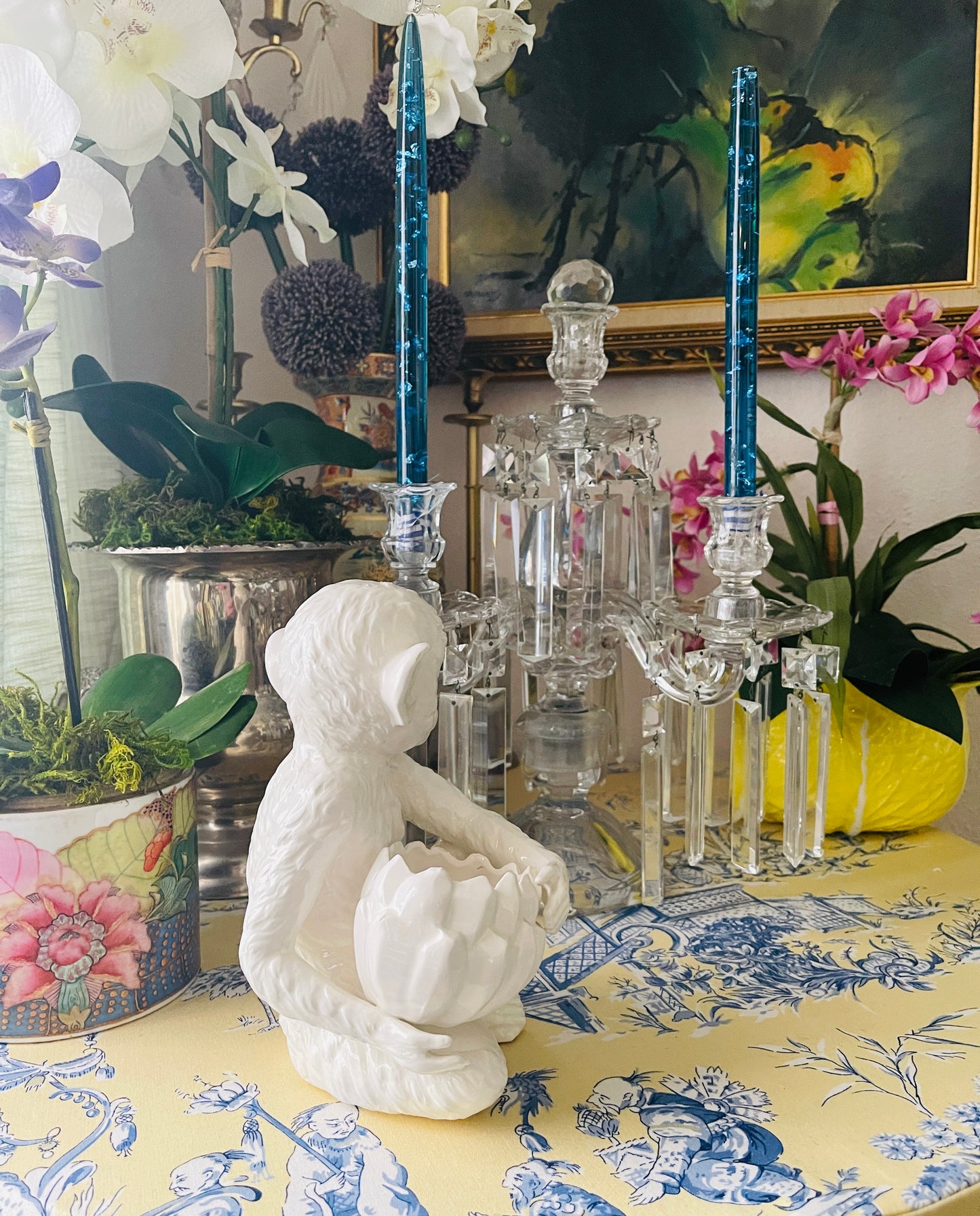Vintage Blanc de Chine Monkey, Made in Japan