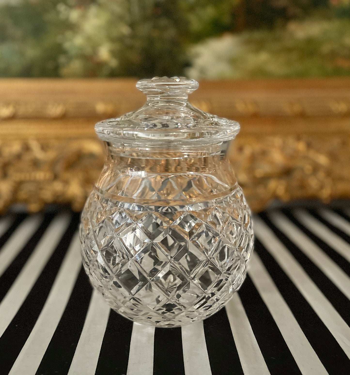 Vintage Waterford Crystal Comeragh Biscuit Barrel