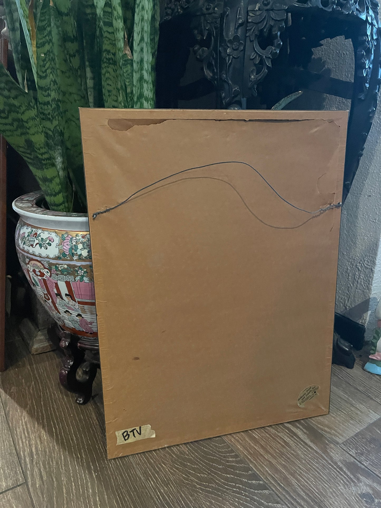Mid Century Chinoiserie Crewel