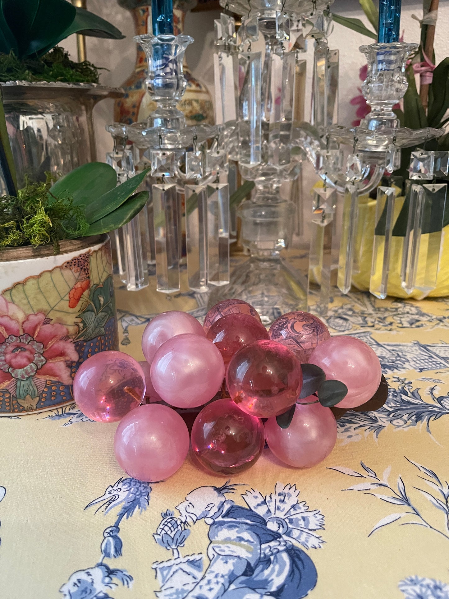 Vintage Pink Lucite Grapes