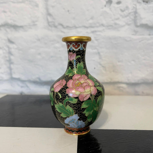 Chinoiserie Cloisonné Bud Vase - Vintage - 2 Available