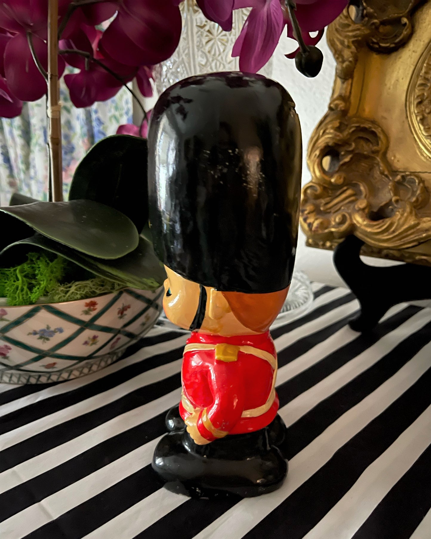 Vintage British Soldier Bank Made in Japan, Hand Painted Vibrant Colors
