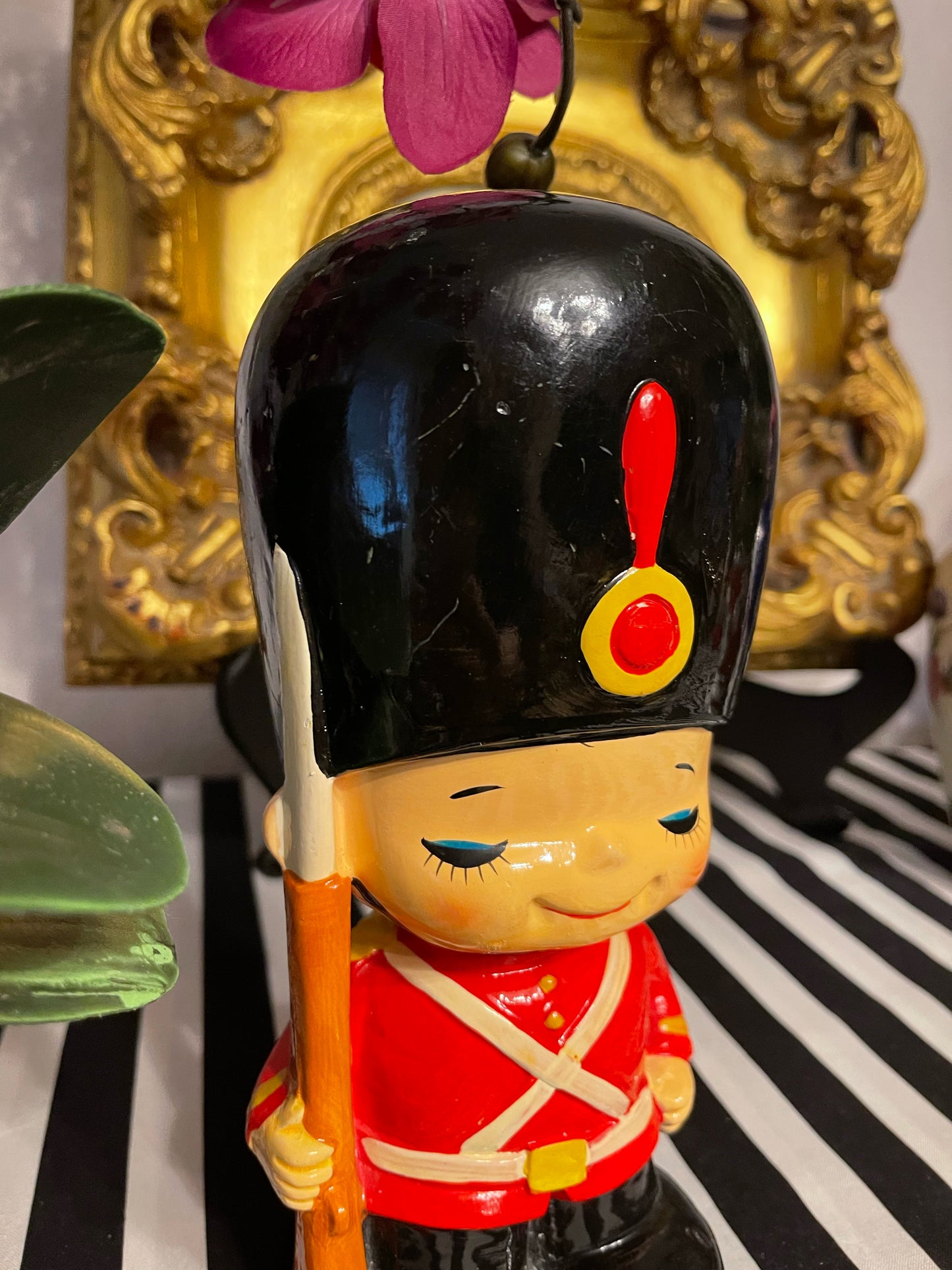 Vintage British Soldier Bank Made in Japan, Hand Painted Vibrant Colors