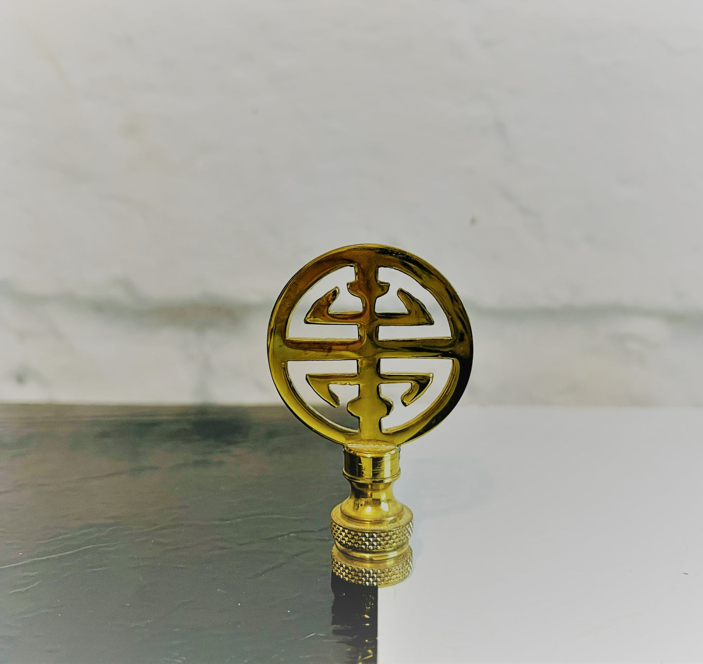 Chinoiserie Chic Metal Lamp Finial