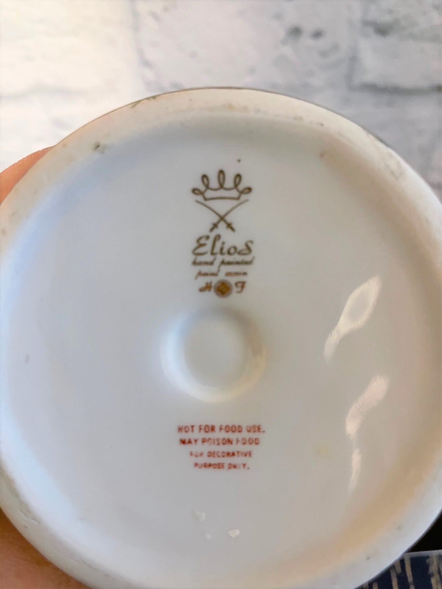 Italian Elios Hand-Painted Vase, Vintage Italian Porcelain Vase, Tabletop Decor