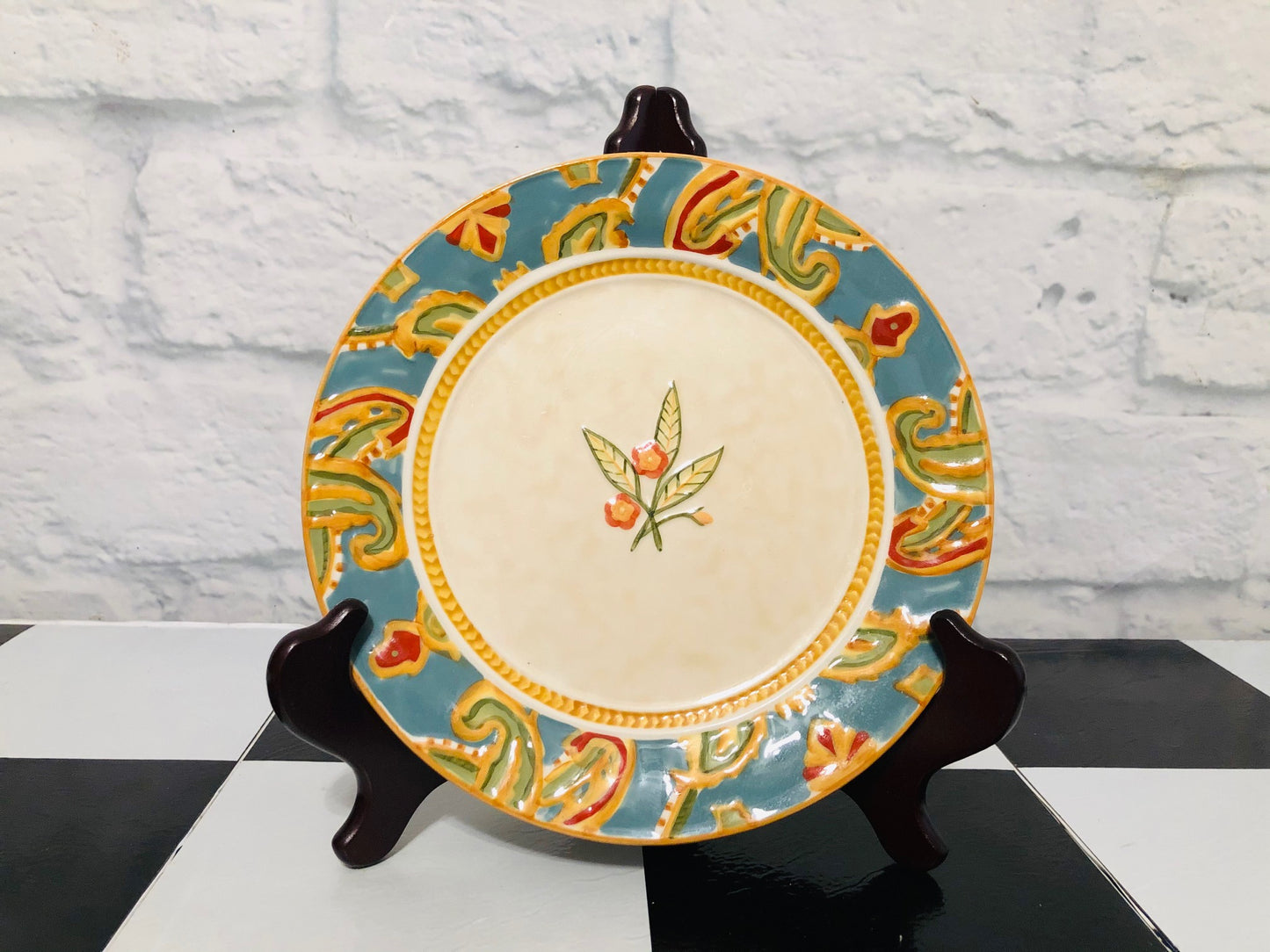 Fitz & Floyd Carissa Paisley Plates - Set of Six