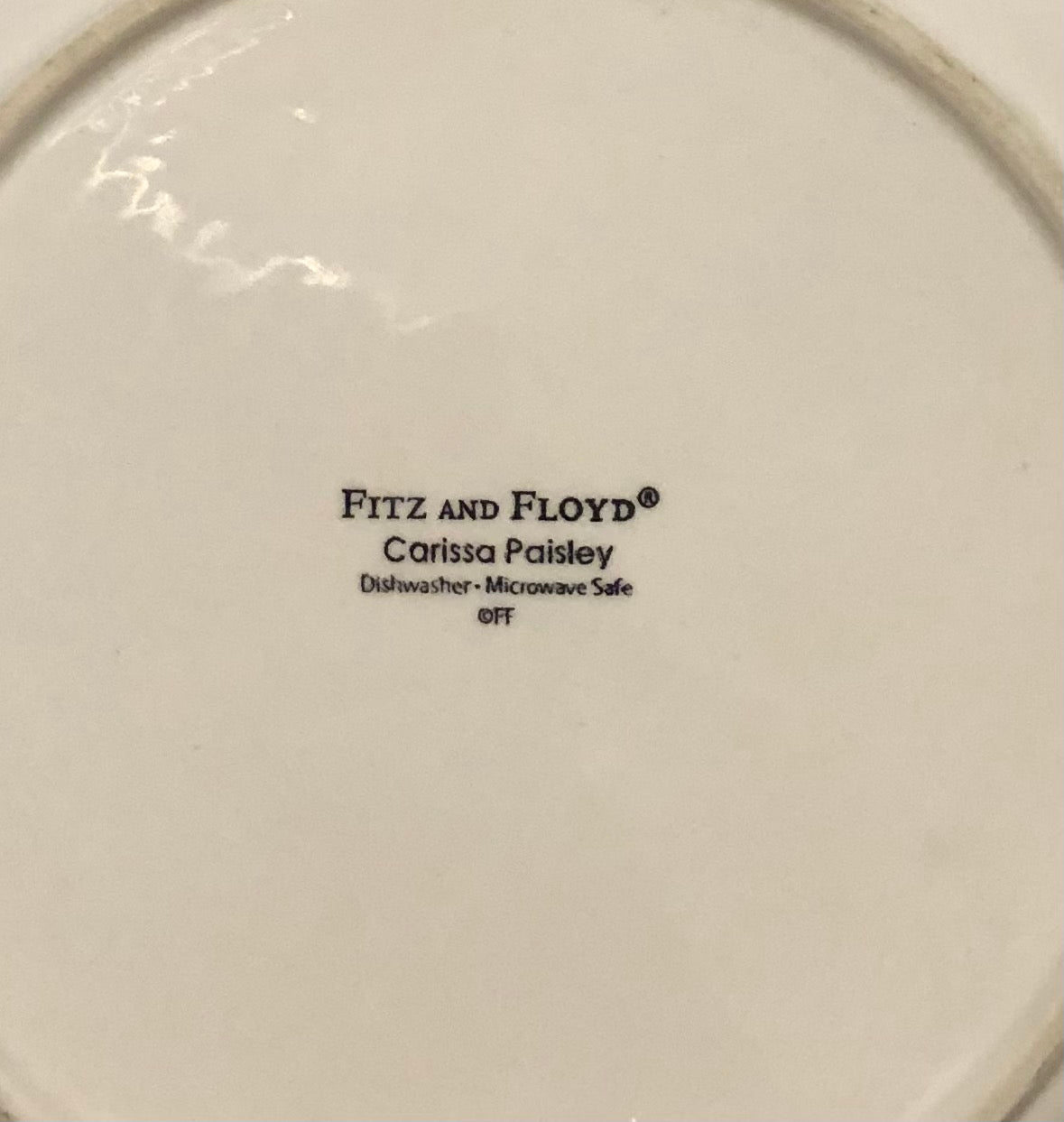 Fitz & Floyd Carissa Paisley Plates - Set of Six