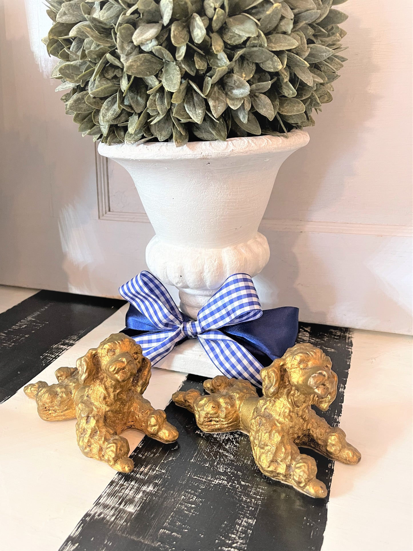 Vintage Chalkware Poodles, Gold, Fantastic Pair