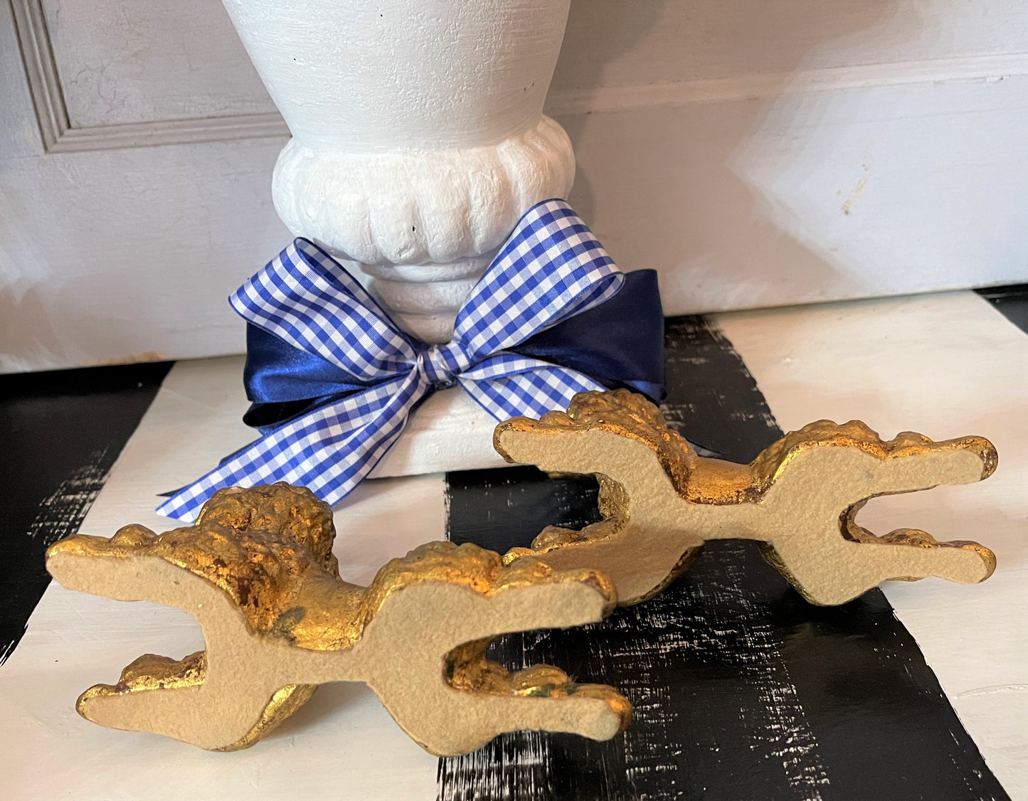 Vintage Chalkware Poodles, Gold, Fantastic Pair