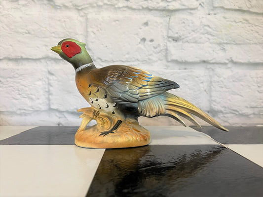 This Ring necked pheasant is perfect preppy, grandmillennial decor.  It adds so much charm to any traditional home, classic decor, or southern home. Vibrant colors abound.