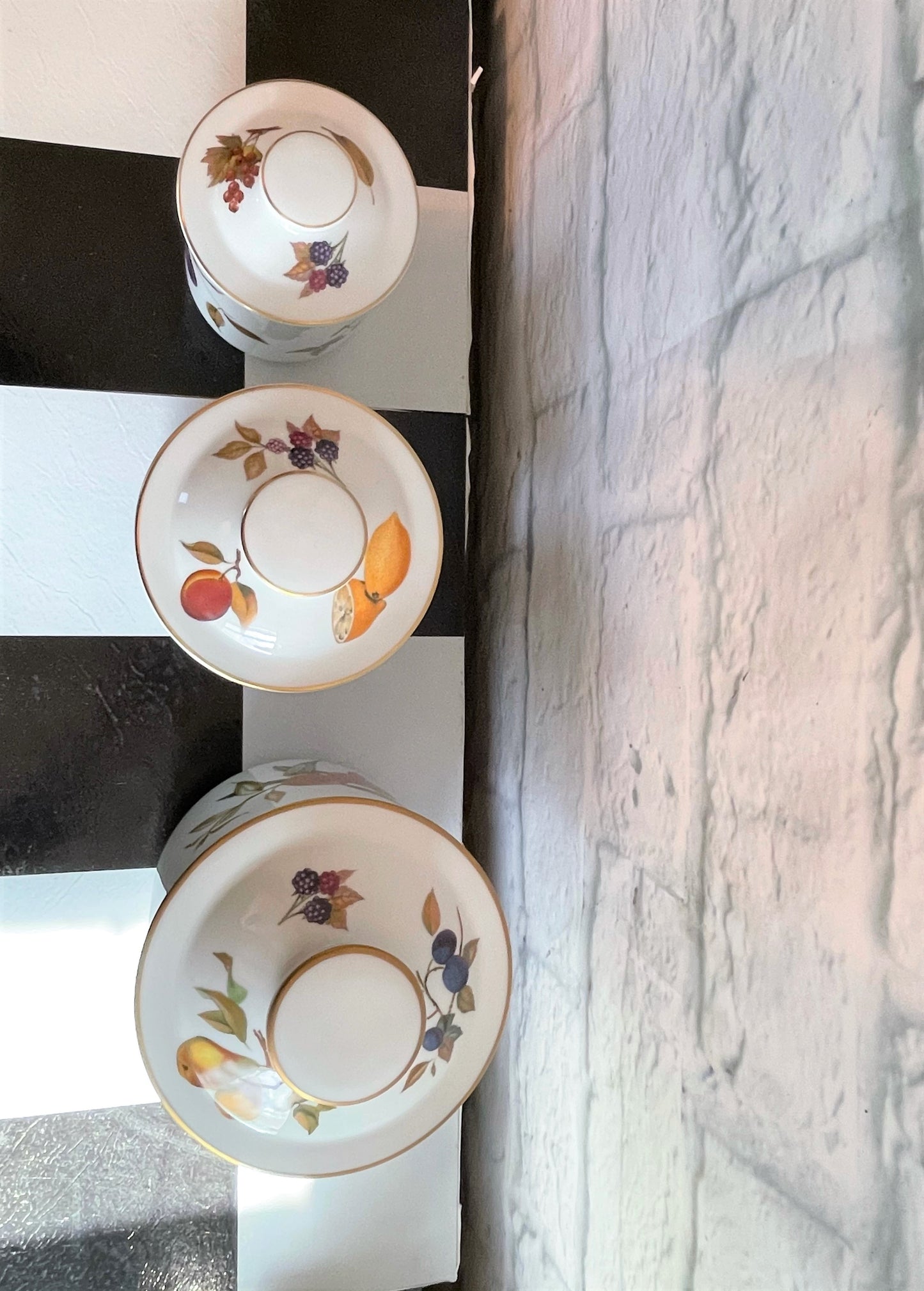 Set of Royal Worcester Canisters, Made in England, Vintage, Beautifully Hand-Painted