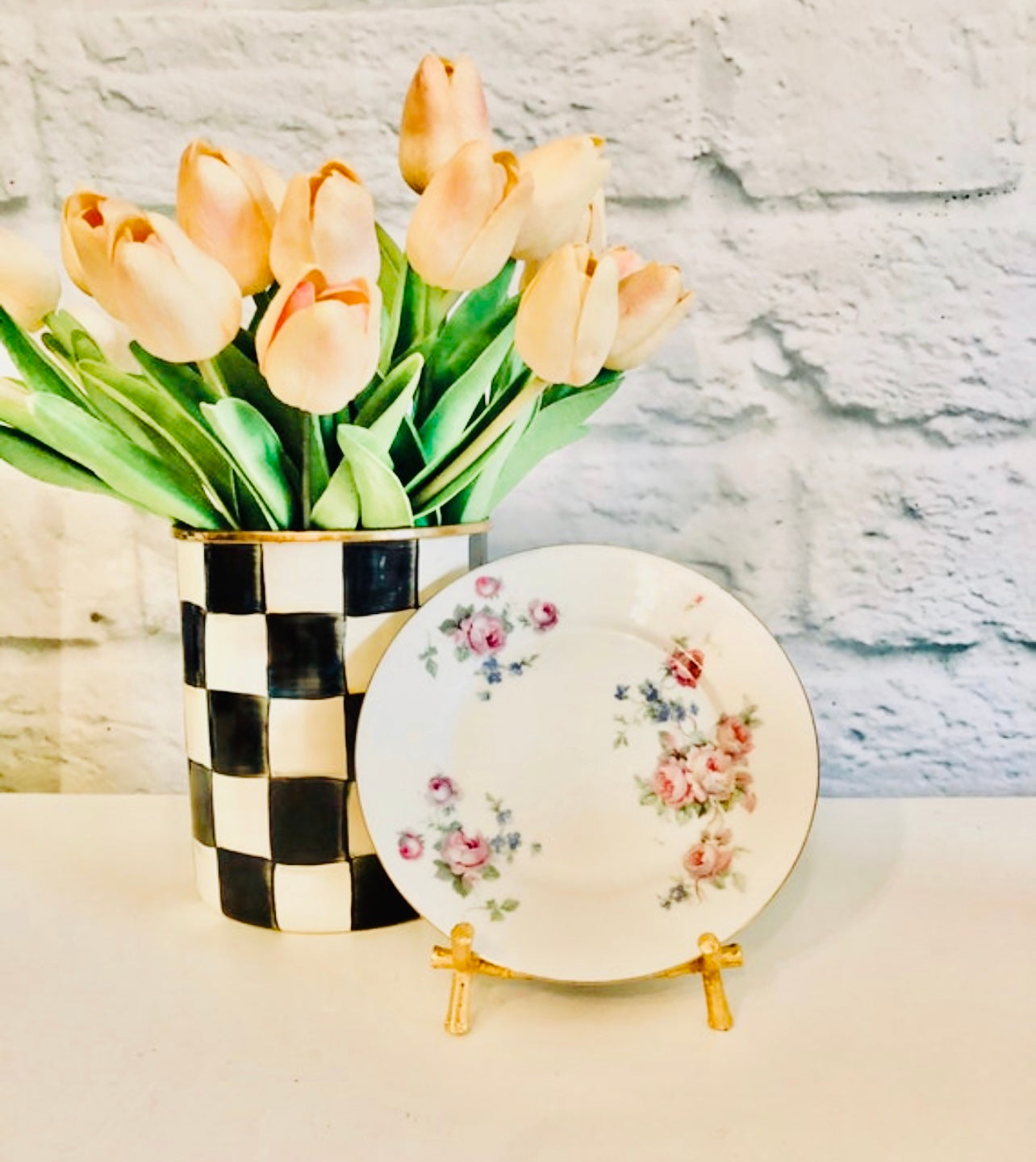 Vintage German Pink Roses Bread Plates, Set of Five,Pretty Place Settings