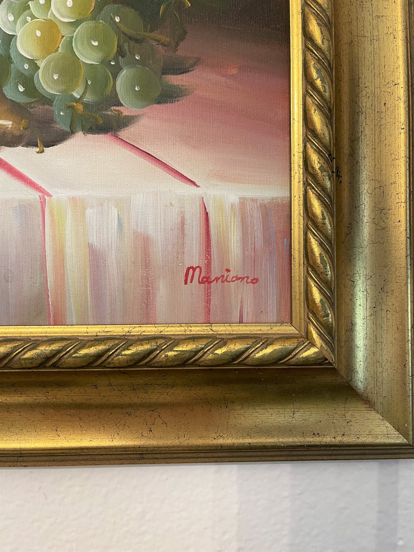 Pretty Table Setting in Acrylic on Canvas - Original Painting - Vintage