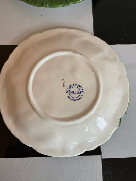 Green Cabbage Plate - Made in Italy - Vintage