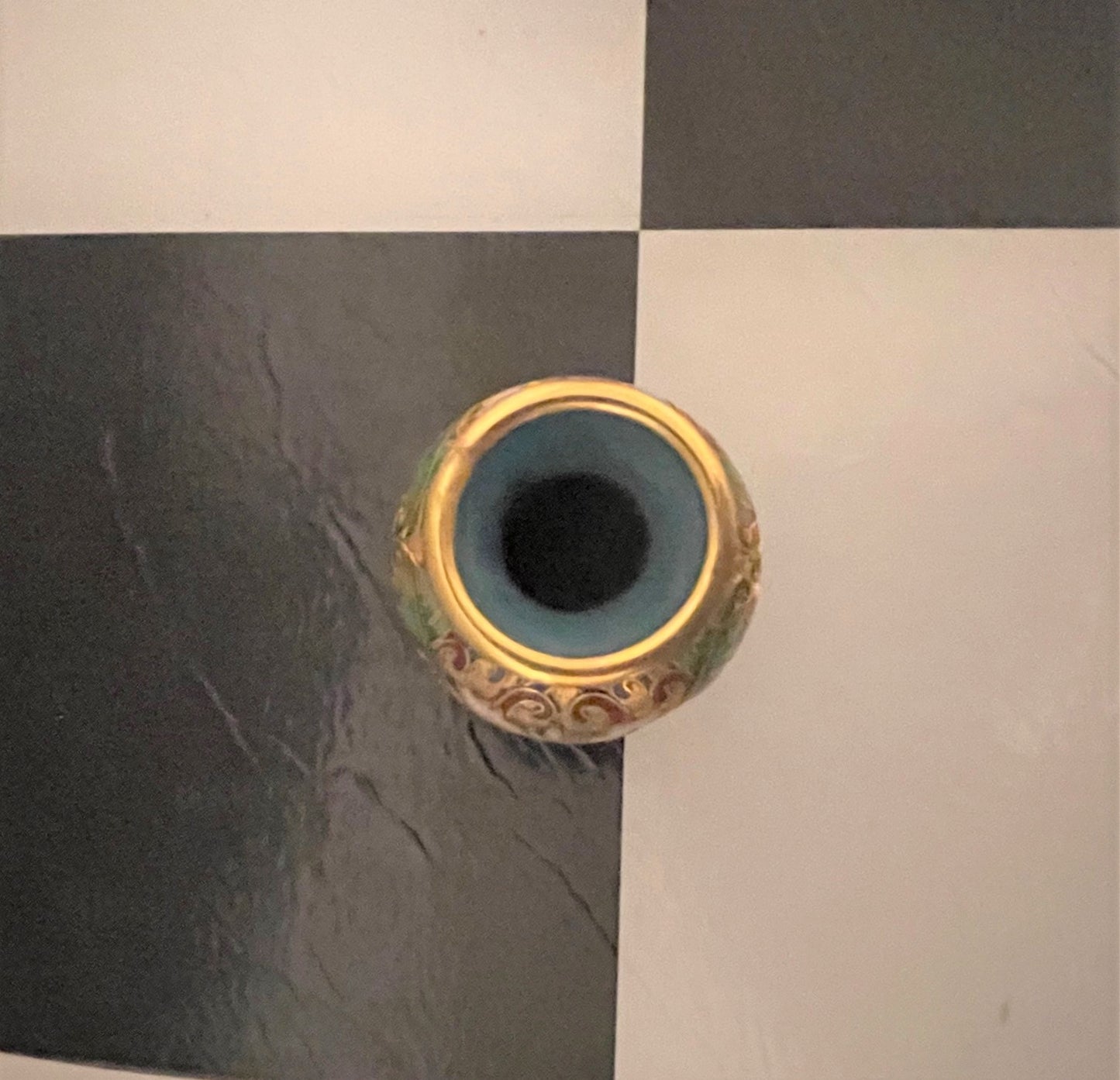Cloisonné Bud Vase with Stand