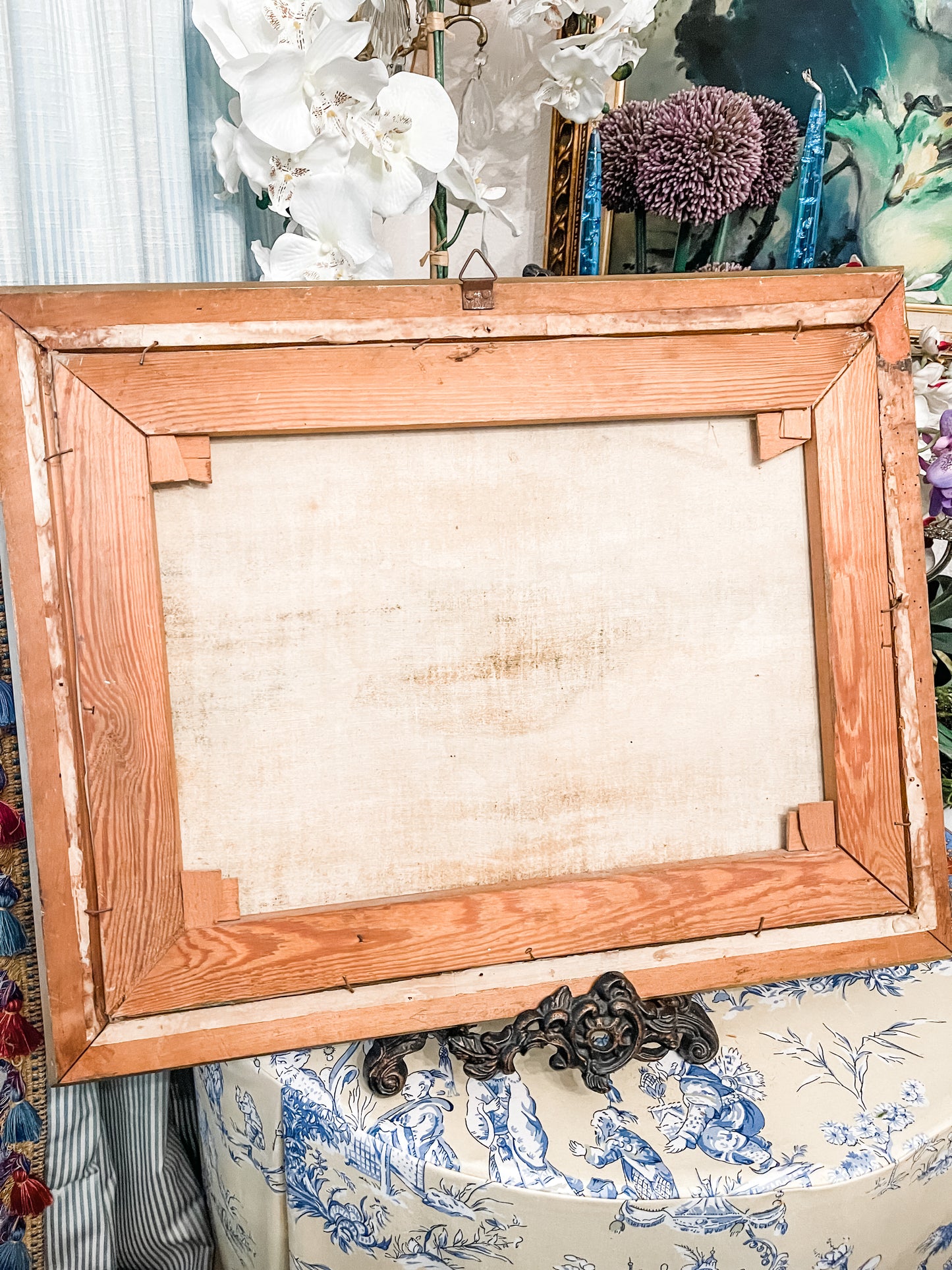 Original Antique Painting of the Rhine River in the Swiss Alps #2, Signed, Framed